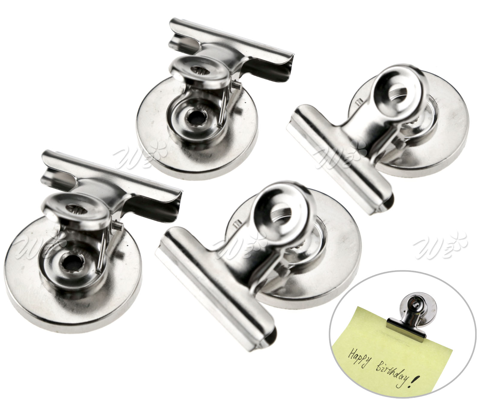 5 Pcs Mini Silver Refrigerator Hook Clips for Photo Displays