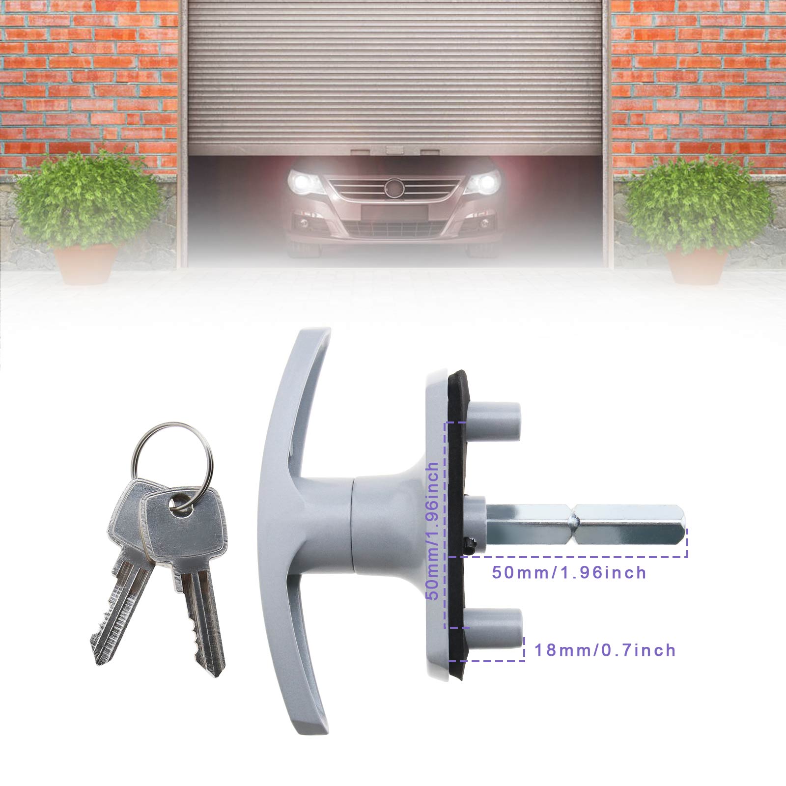 Modern Cardale Garage Door T Handle Lock with Electrical Design