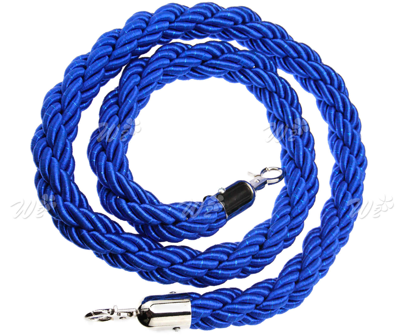 Queue Divider Crowd Control Stanchion Blue Twisted Barrier 1.5M Rope eBay