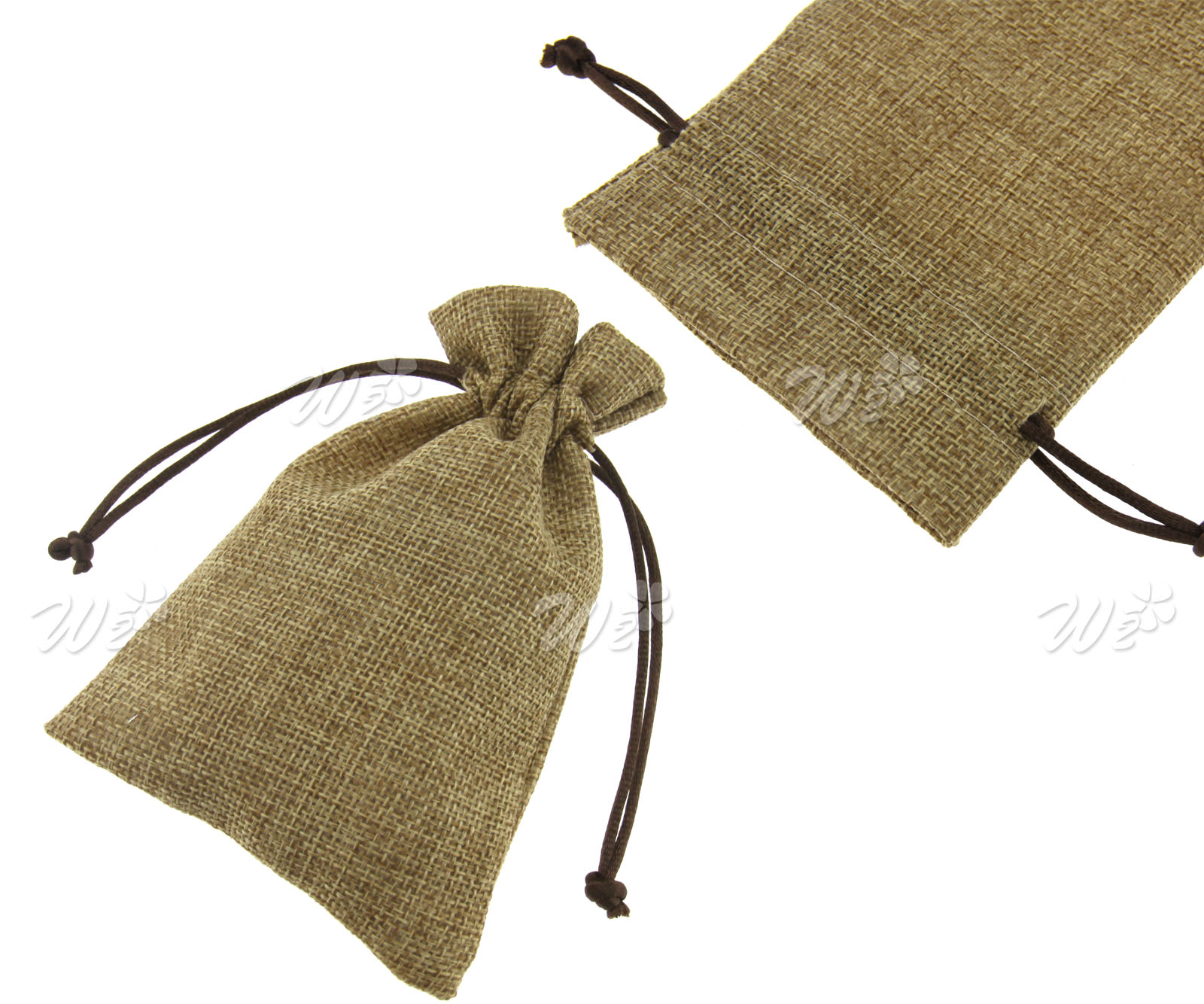 10 x Mini Hessian Bags Burlap Favor Wedding Gift Drawstring Closure eBay