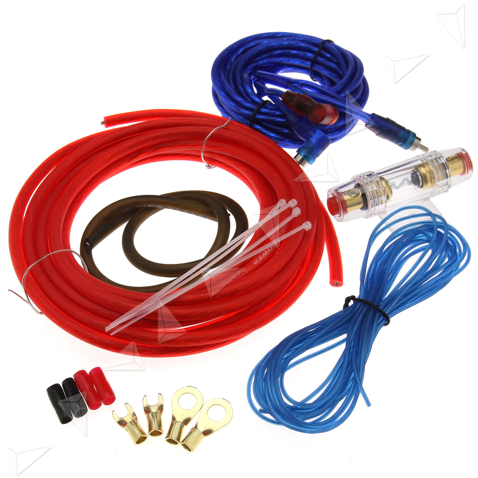 Car Amplifier/AMP Wiring Fuse Audio Sound RCA 10 GAUGE Cable 400W eBay