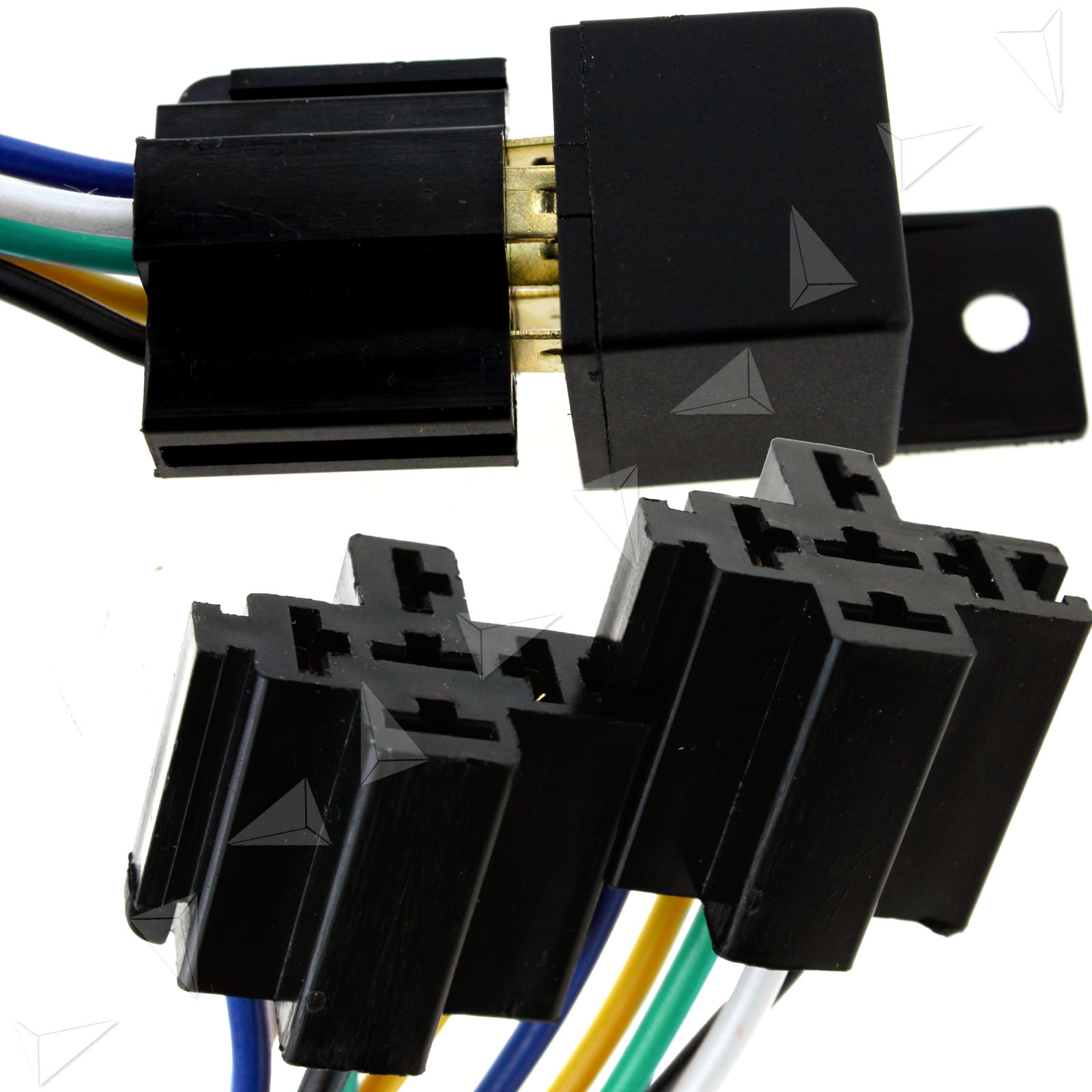 5 Pcs 12v 40a Pre Wired 5 Pin Auto Car Relay Mounting Base