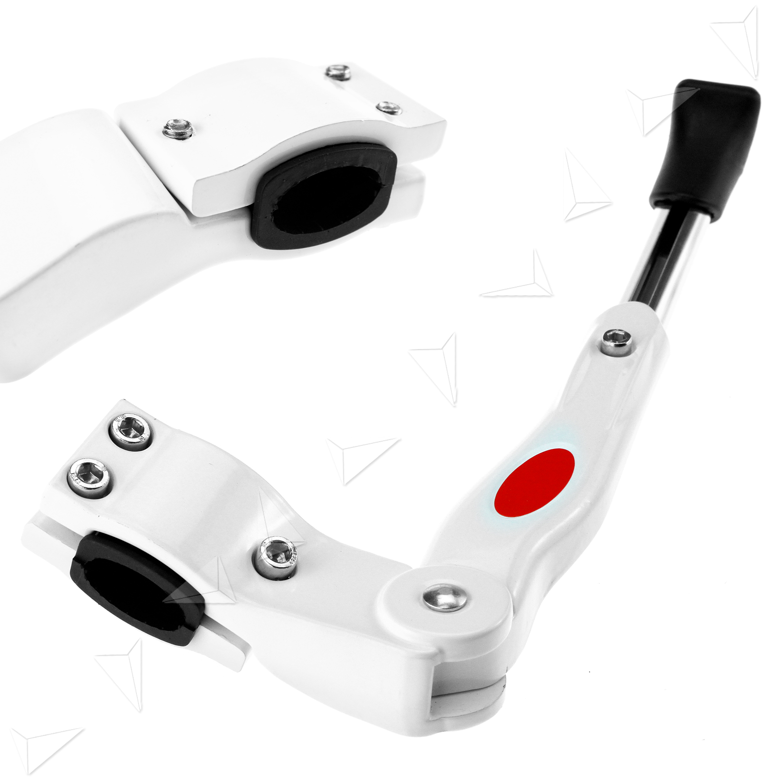 White Bike Bicycle Adjustable Side Kickstand Prop Kick Stand Rubber