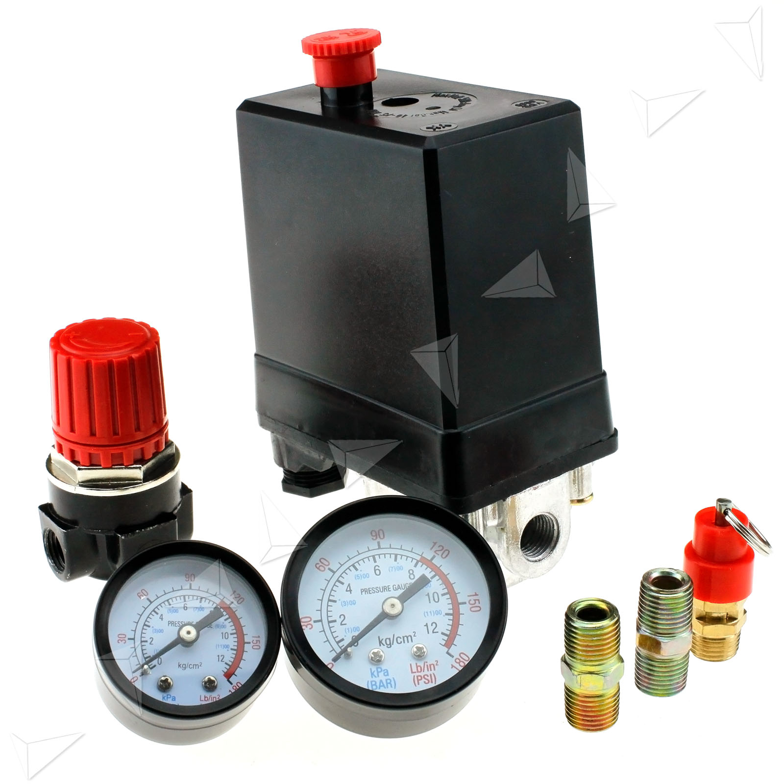 1-stk 3Phase Druckschalter Kompressor+Luftregler+Blindstopfen+Sicheres Ventil 