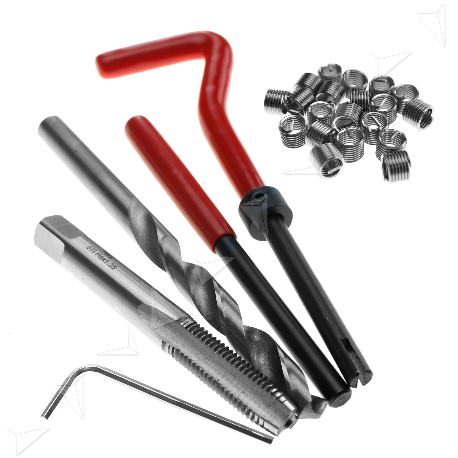 Metric Thread Repair Insert Kit M8*1.25 Helicoil Car Pro Coil Tool