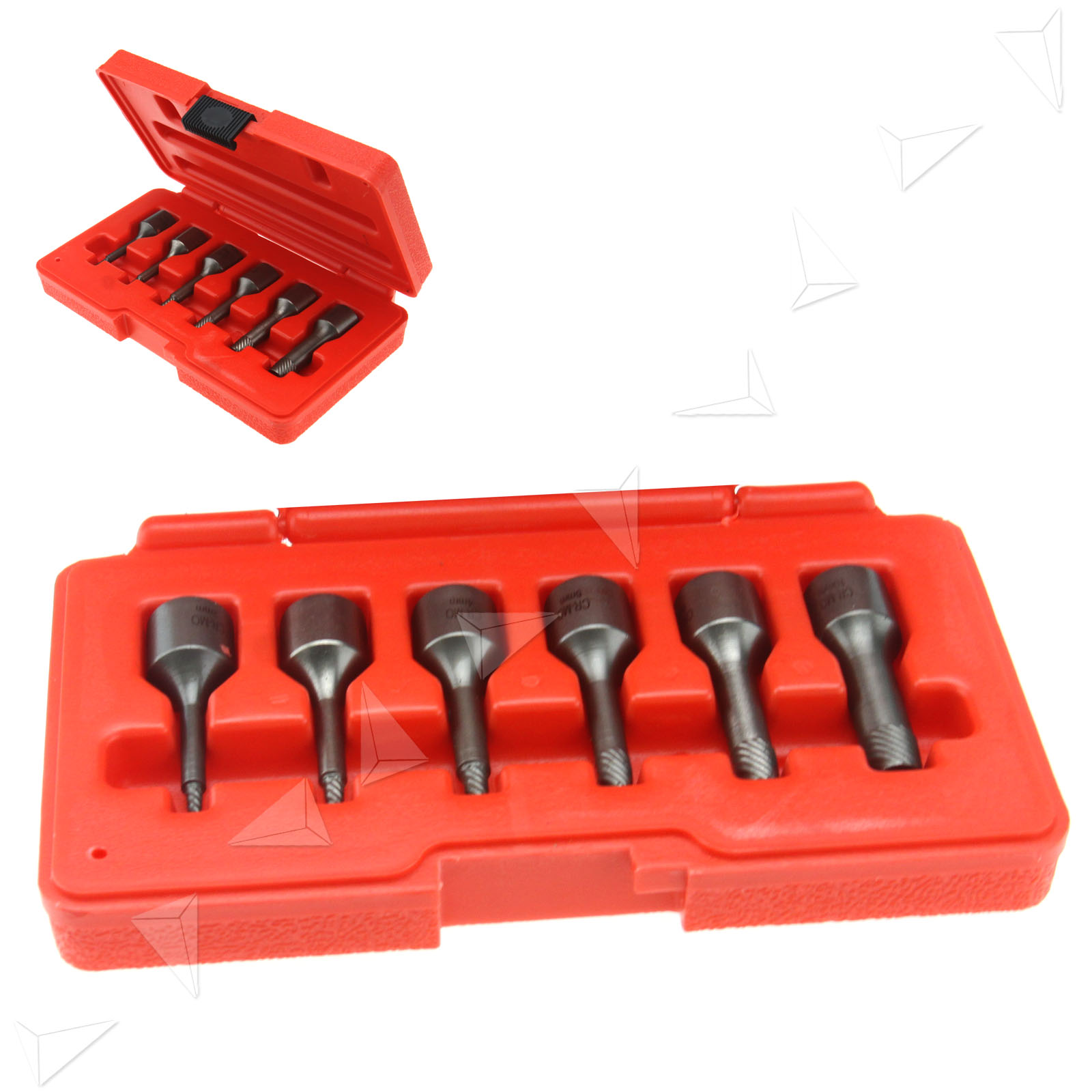 6 Sizes Screw Extractor Stud Bolt 3/8" Drive Remover Reverse Thread