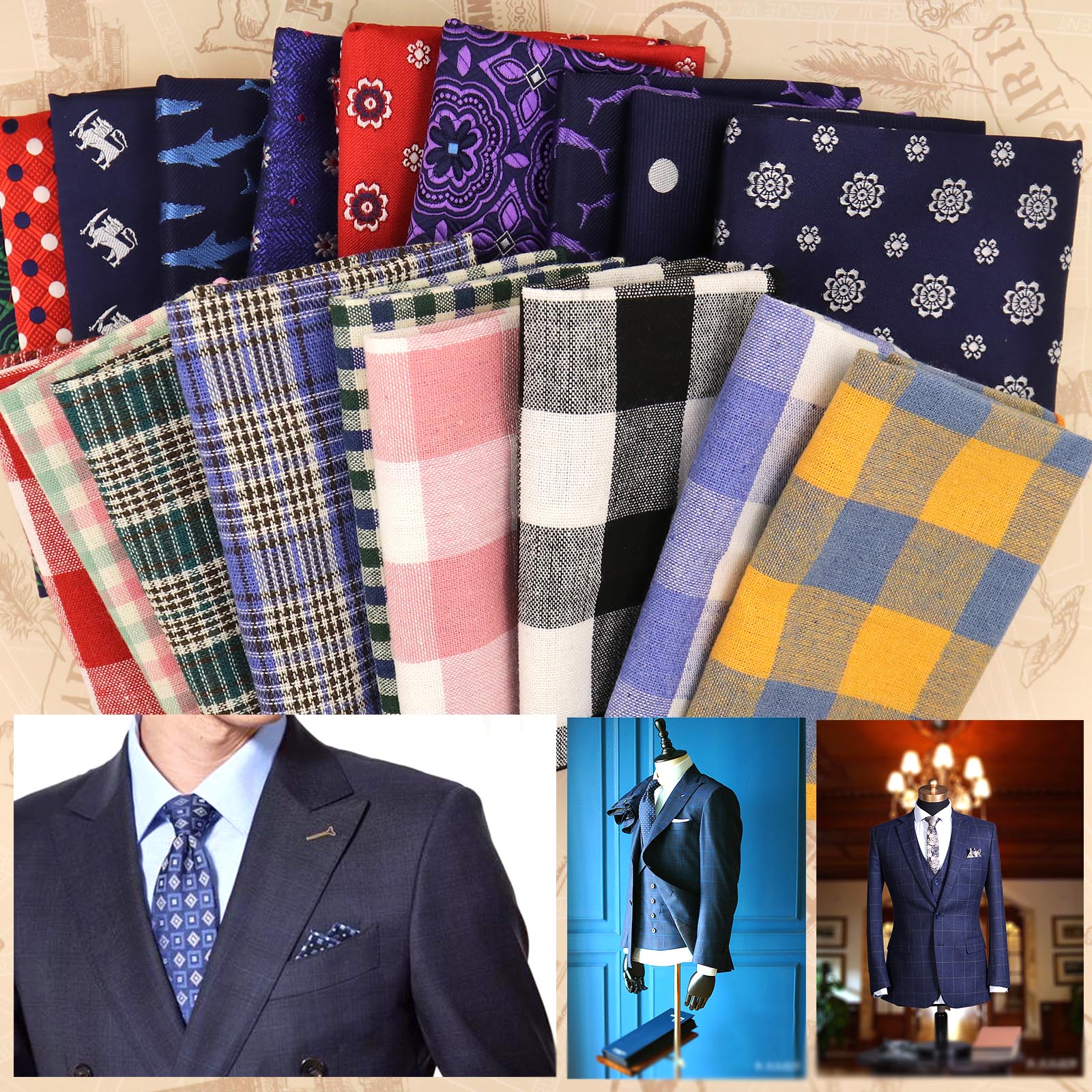 26 Pieces Mens Assorted Plain Colors Pocket Square Handkerchief Satin Polyester