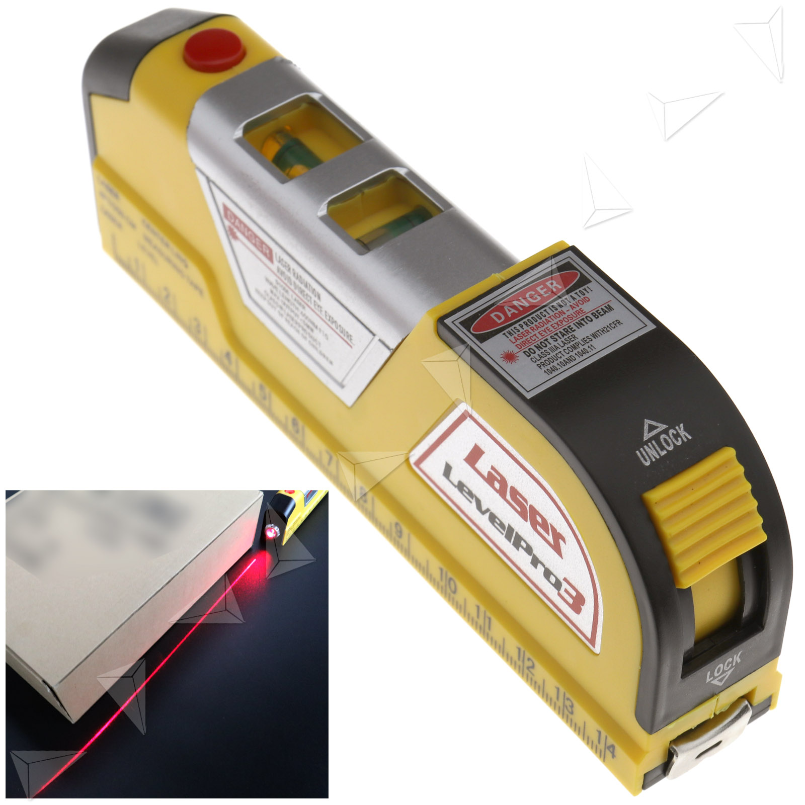 8FT Laser Edge Level Straight Line Guide Horizontal Leveler Measure