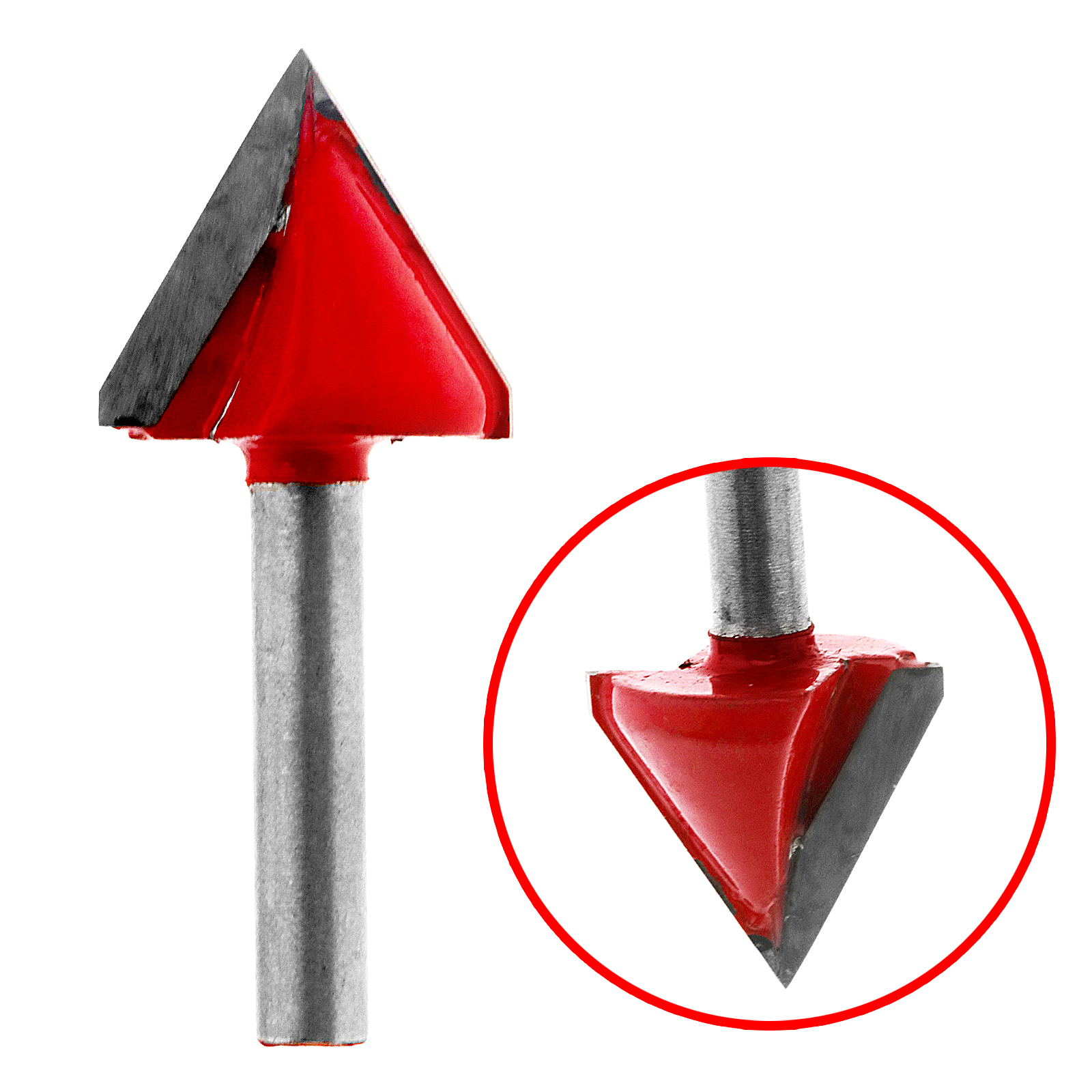 60° Degree Router CNC Engraving V Groove Bit 6mmx22mm 1/4" Shank Ø22mm