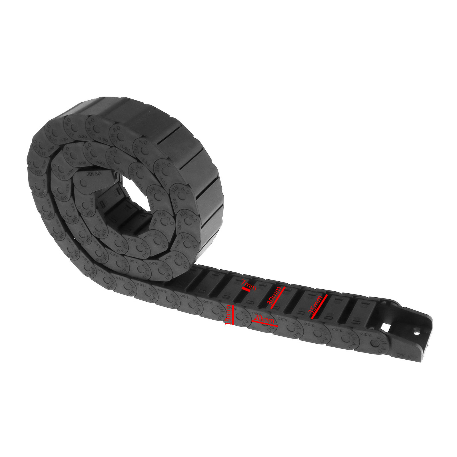 1m Cable Drag Chain Wire Carrier 15x30mm for CNC Router Machine 3D Printer Mill