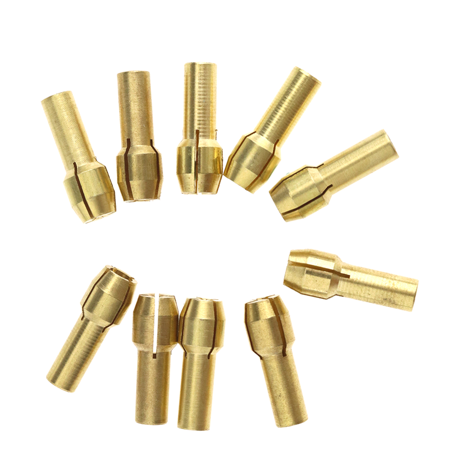 10pcs Brass Collet Bit M8 Drill Chuck 0.53.2mm For Rotary Tools