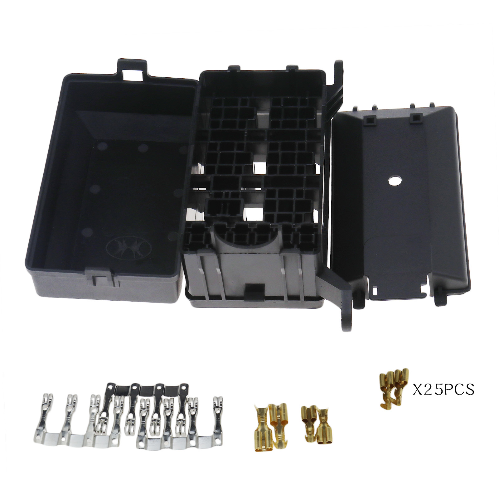 Fuse Box Auto 6 Relay Block Holder 5 Road For Nacelle Car Trunk SUV Insurance