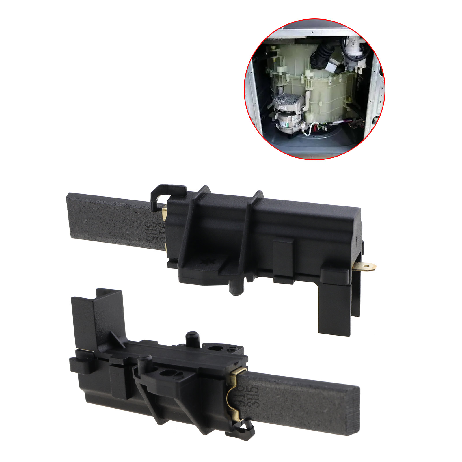 1 Pairs Replacement Carbon Brushes for HOOVER Washing Machine Motor Black eBay 1 Pairs Replacement Carbon Brushes for HOOVER Washing Machine Motor Black eBay