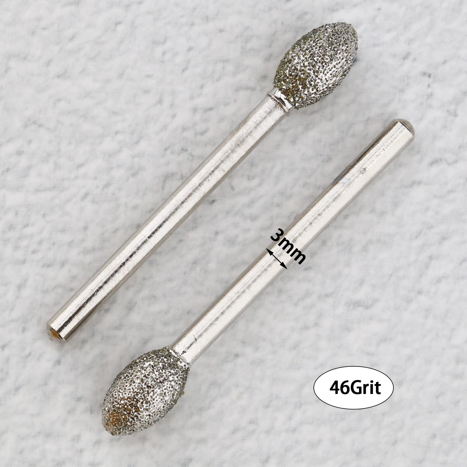 20pcs 46 Grit Diamond Coated Burr Drill Bit Kit with 1/8 inch Shank