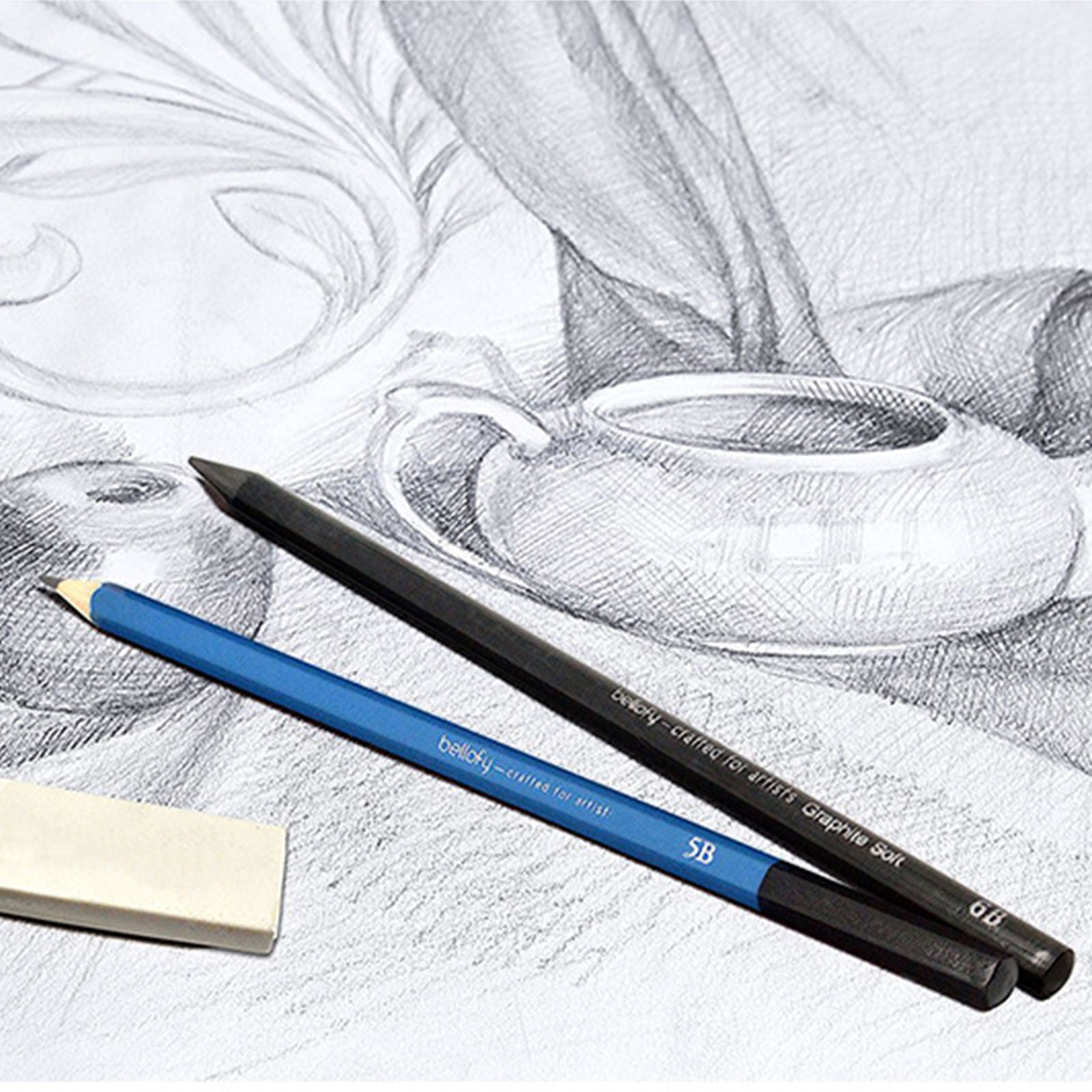 33pcs Drawing Sketch Set Charcoal Pencil Eraser Art Craft Painting
