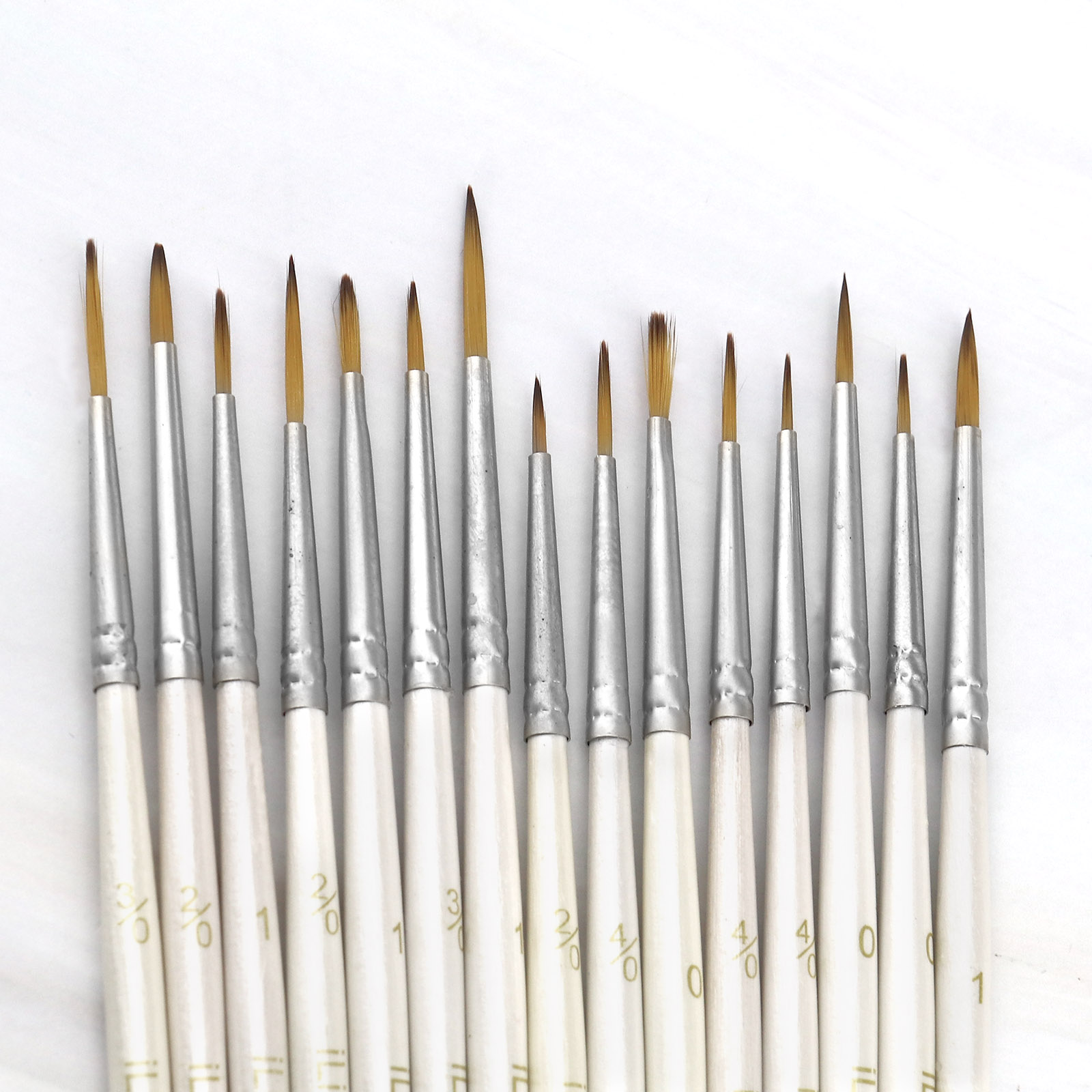 15x Handle Miniature Detail Paint Brushes Mini Fine Detailing Painting Kit 762876573490 eBay