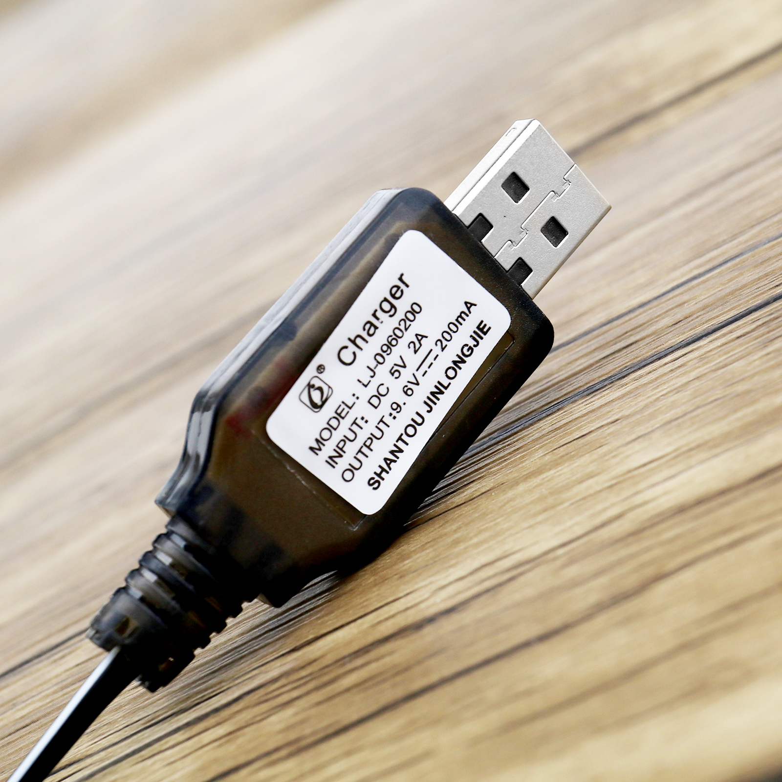 NiCD Battery Charger Connector 9.6V RC USB Charging Cable 60cm For RC