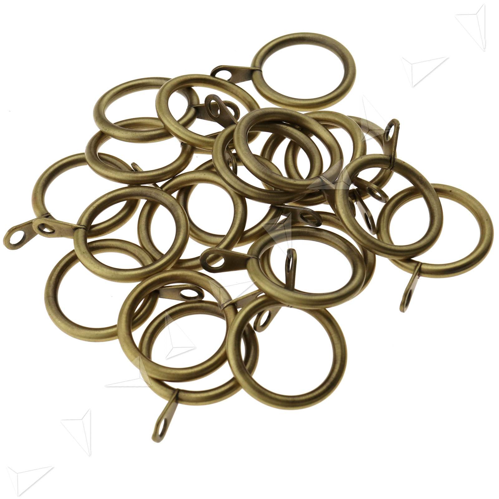 20x Heavy Duty Metal Curtain Rings Voile Antique Brass Curtains