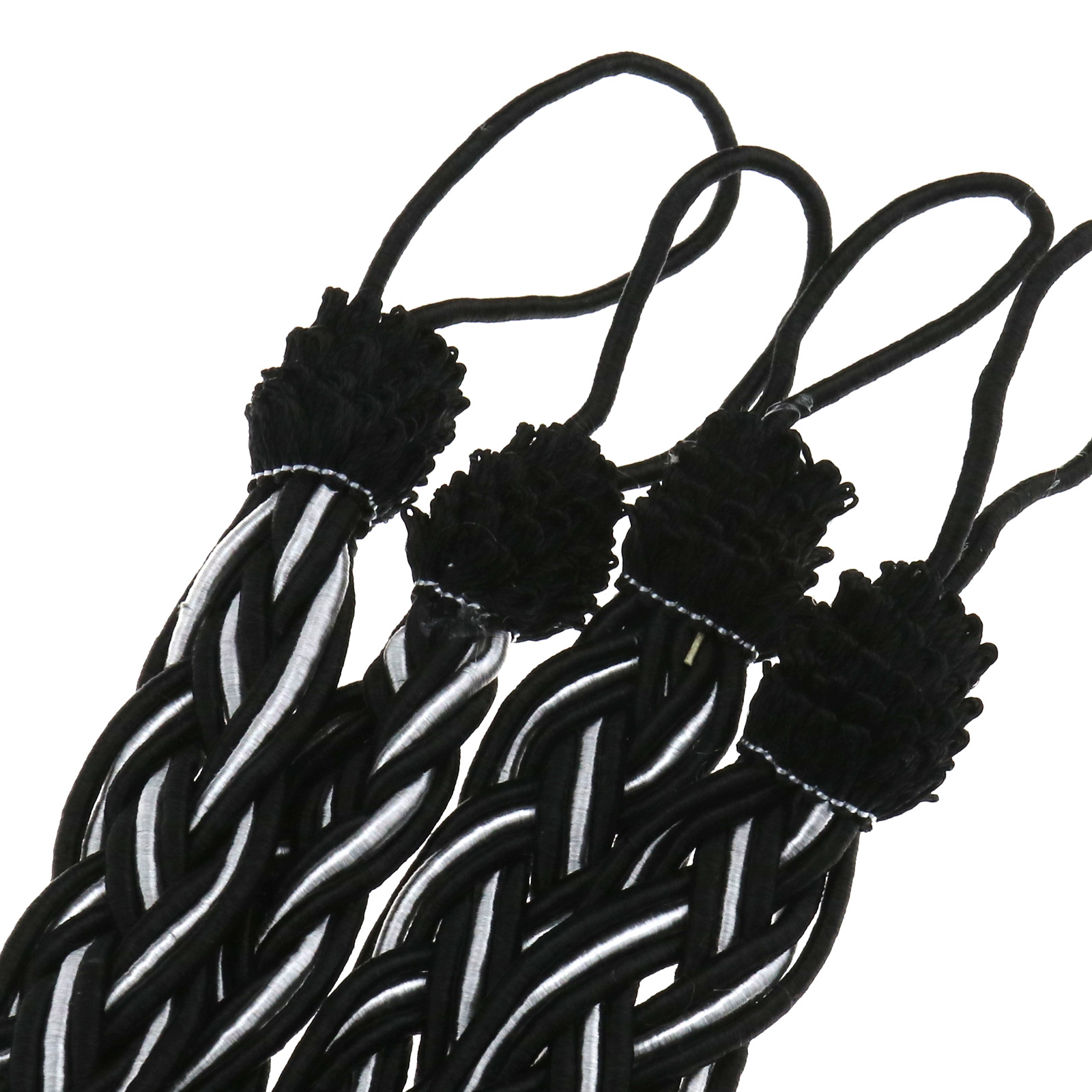 Pair Braided Satin Rope Curtain Tie Backs Tiebacks Holdback Curtain