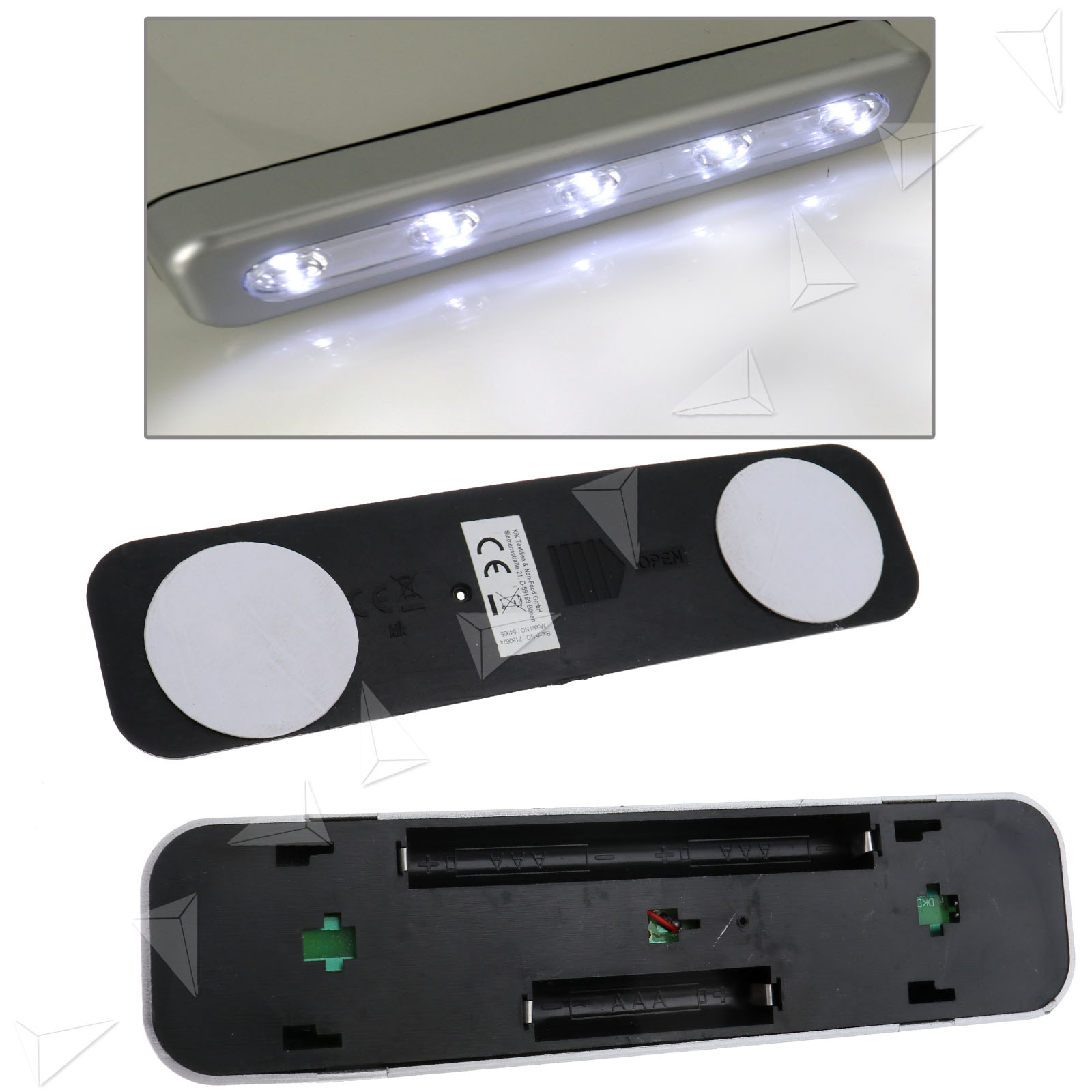 2x 5LED Batteriebetrieben Lichtleiste Schrankleuchte auf Wand Lampe
