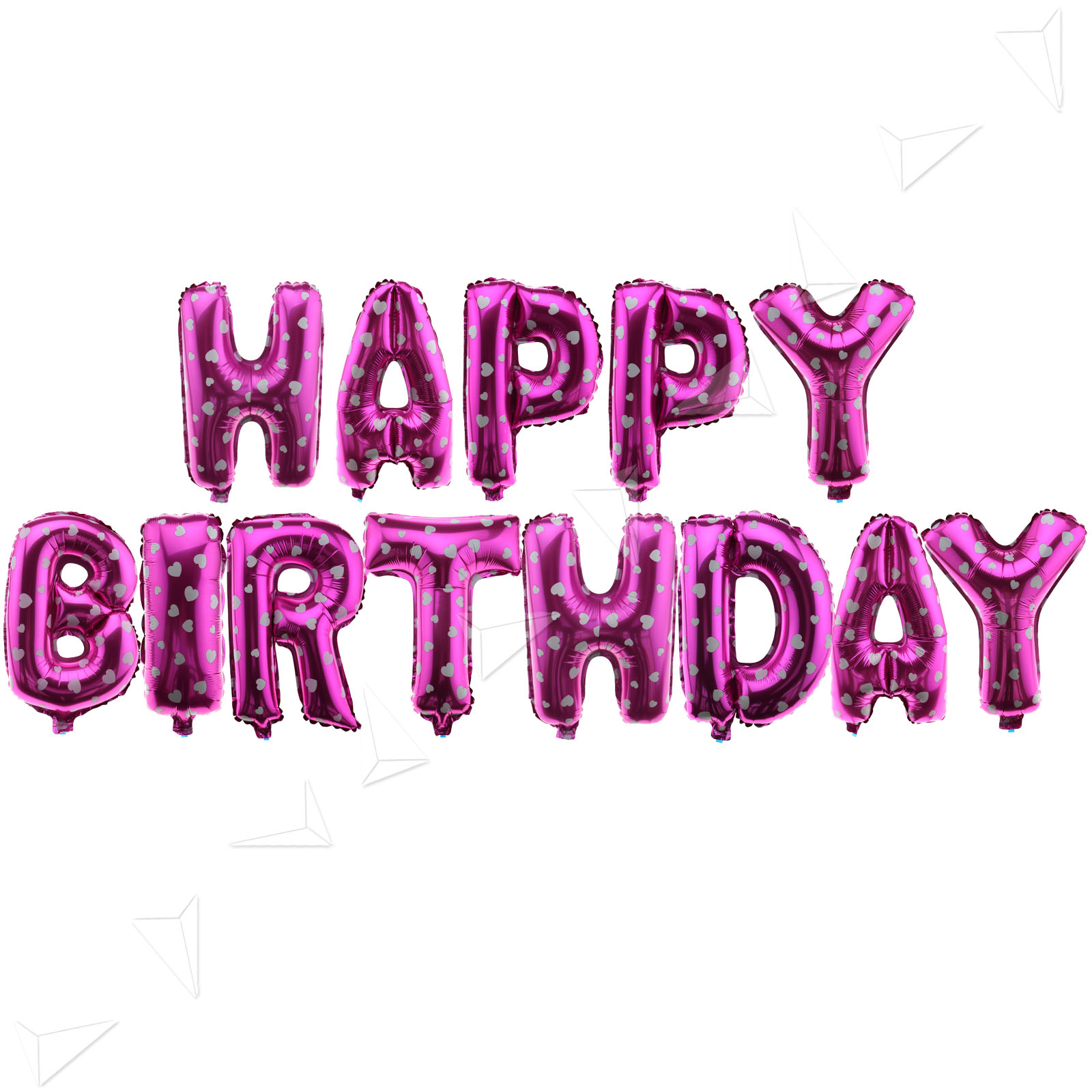 pink happy birthday letters foil balloon set birthday