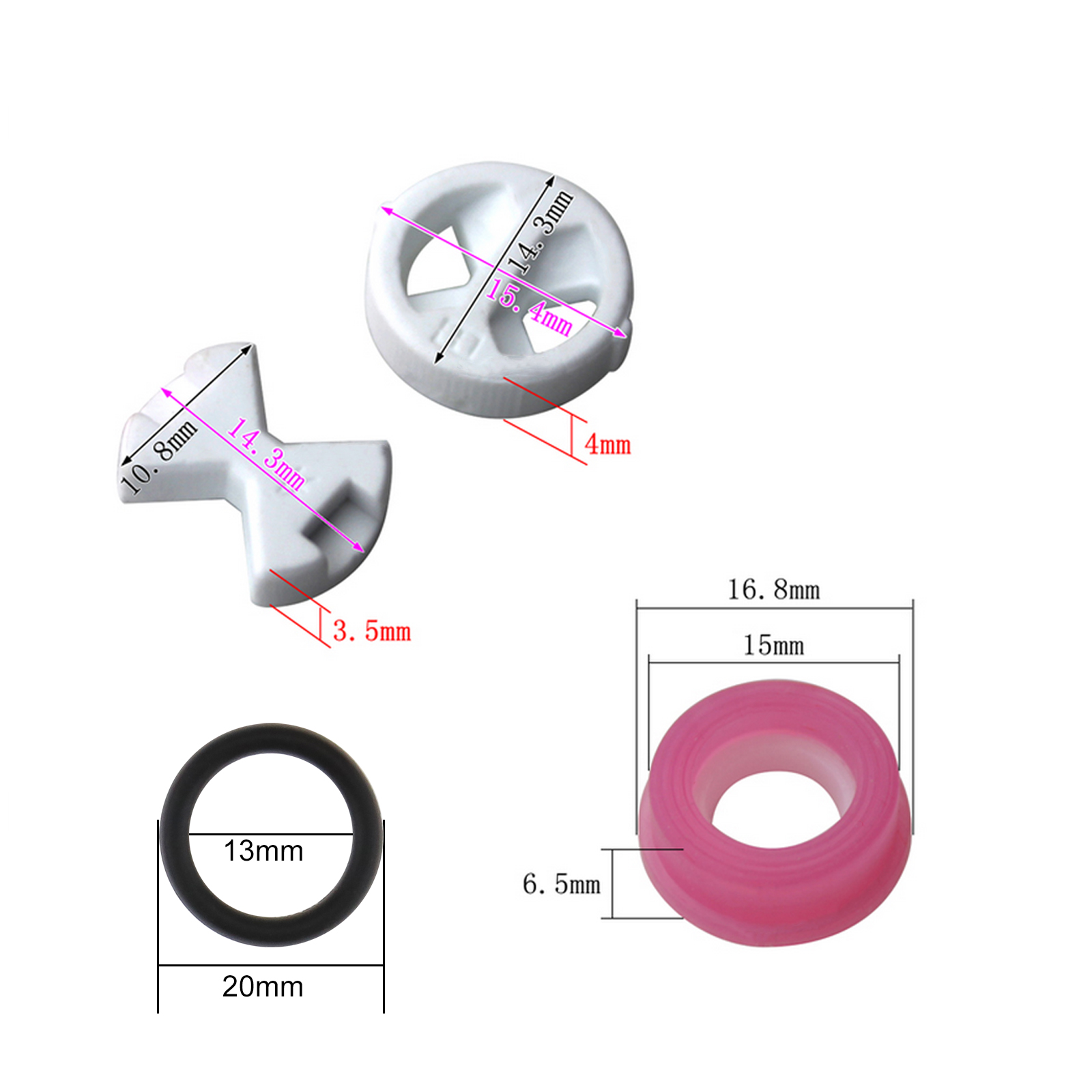 8Pcs Ceramic Disc Silicon Washer Insert Turn Replacement Supply For Valve Tap eBay