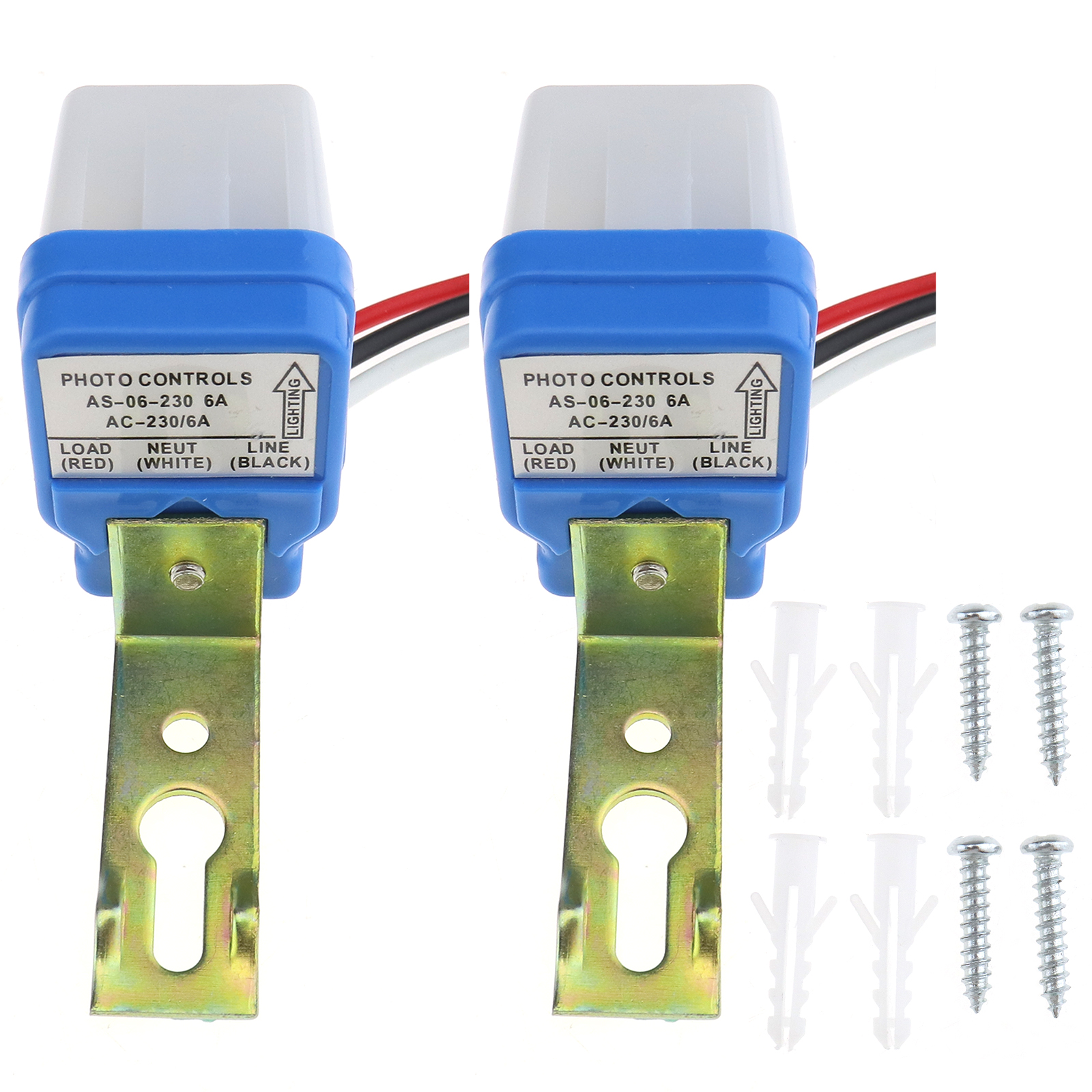 2X MINI DÄMMERUNGSSENSOR Dämmerungsschalter 230V/6A Lichtsensor