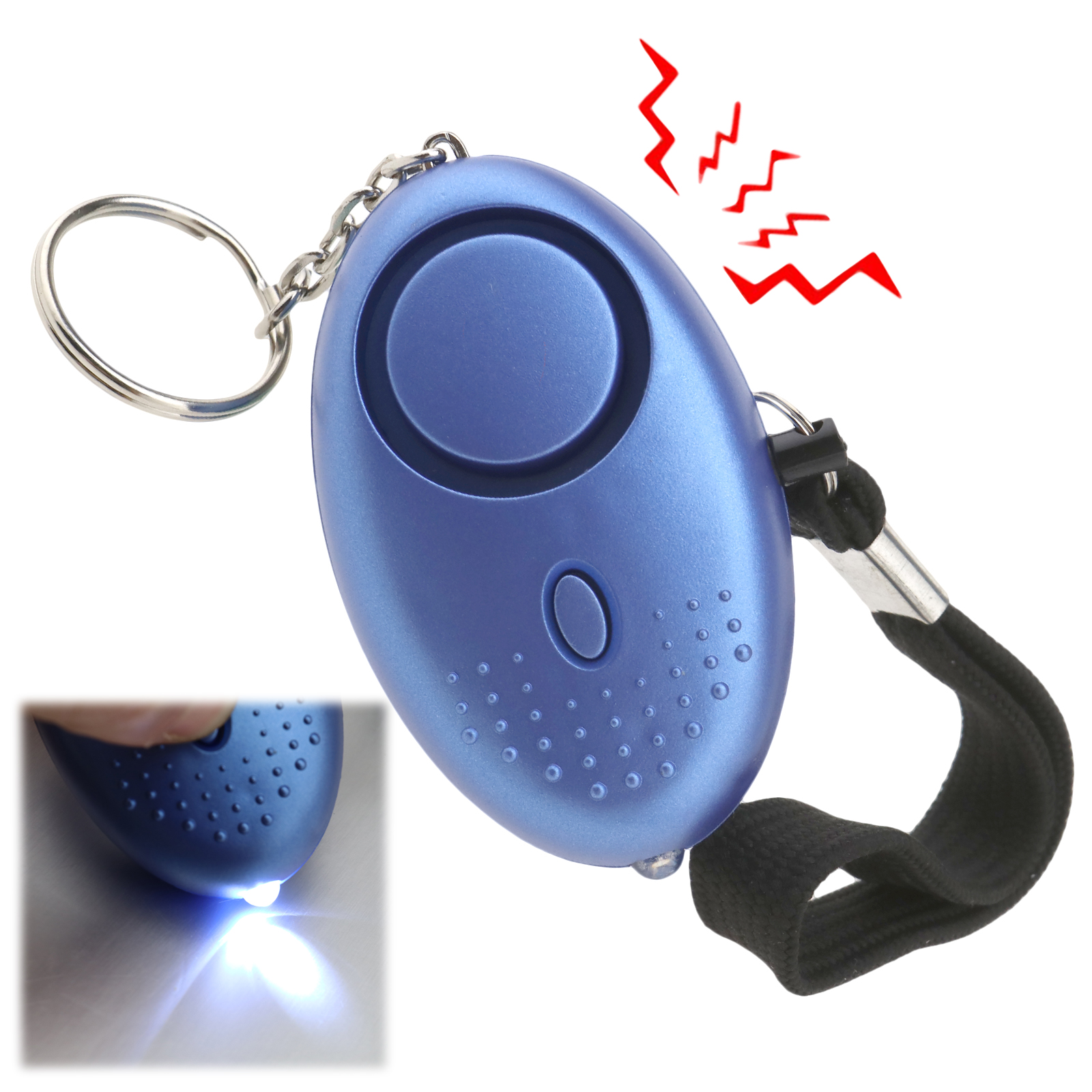 PERSONAL ALARM KEYCHAIN 130dB Emergency LED Light Self Defense Safety
