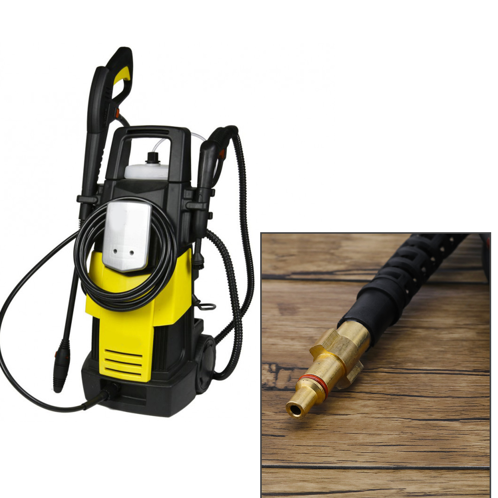 Black High Pressure Hose with Extension Connector for KARCHER K1K7