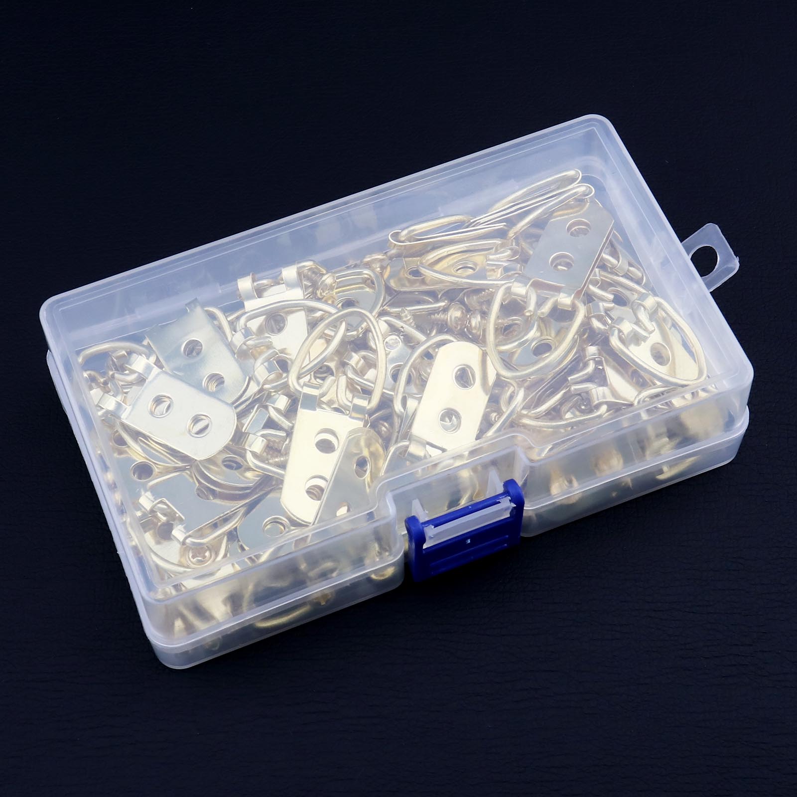 50pcs Brass Heavy Duty Ring Hangers Nail Hooks Hanging with Screws Kit