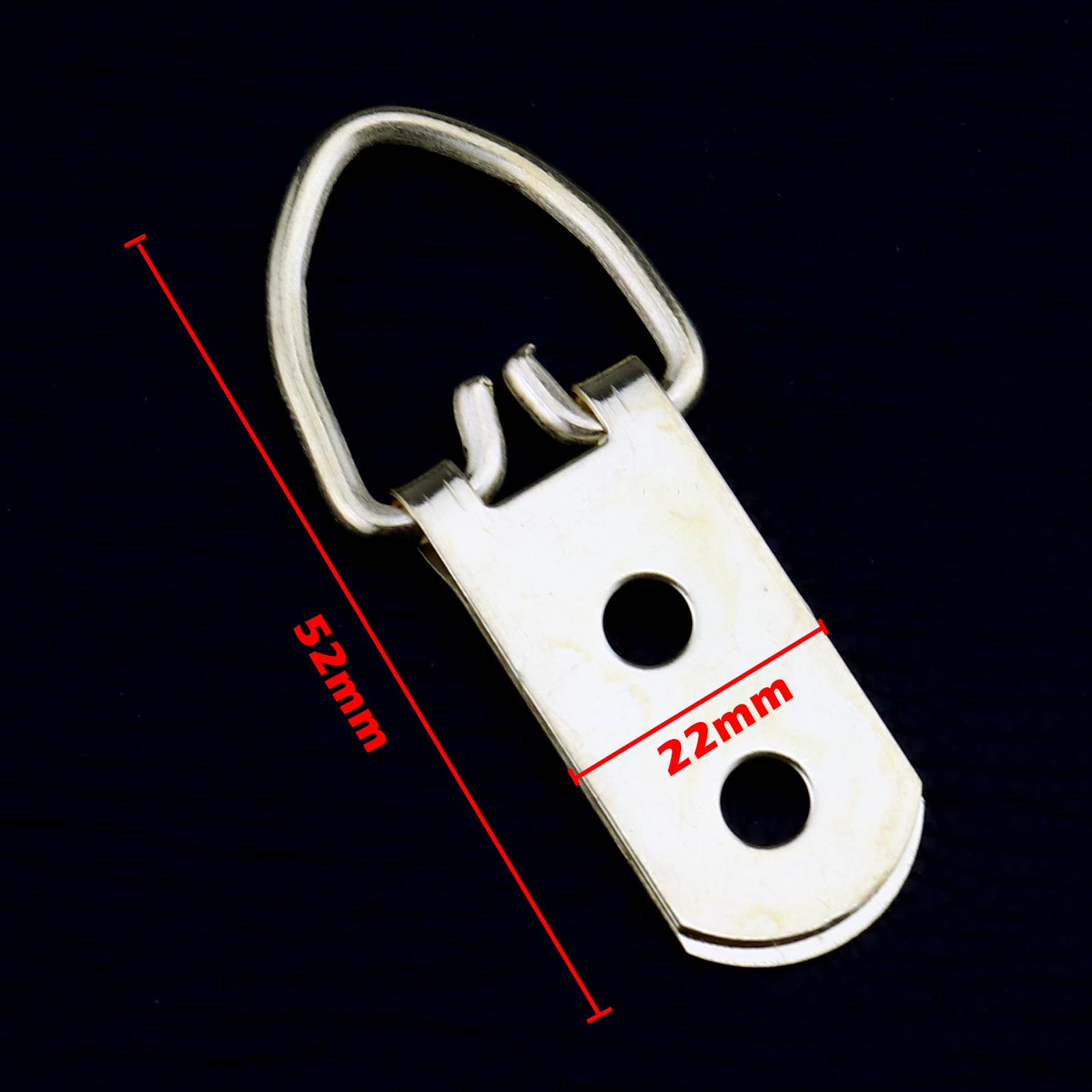 50pcs Brass Heavy Duty Ring Hangers Nail Hooks Hanging with Screws Kit