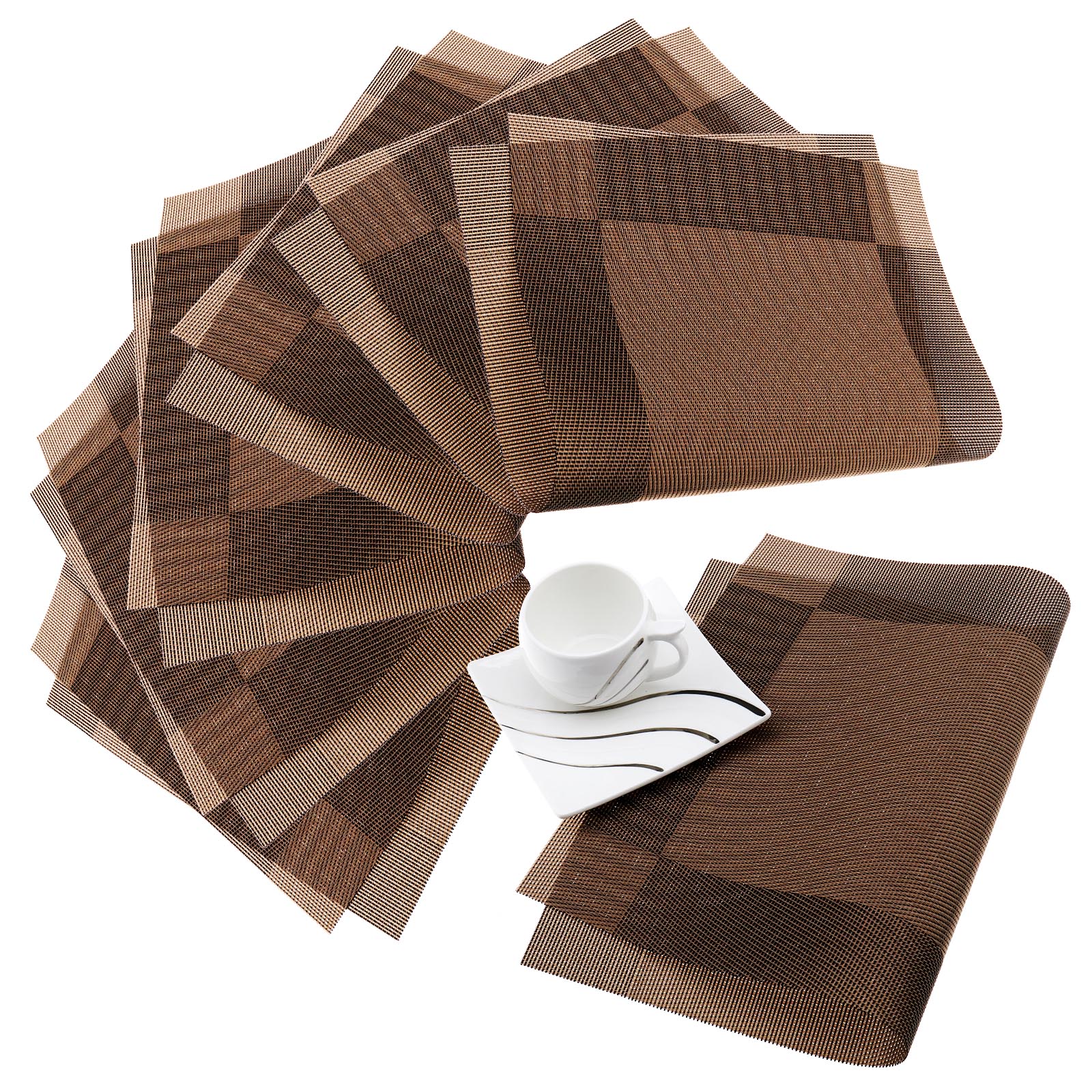 6pcs Table Mats HeatResistant PVC Heat Insulation Anti slip Placemat