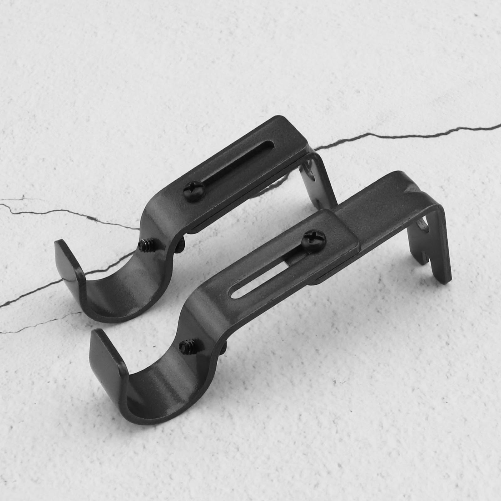 3pcs Set Curtain Rod Bracket Kit With Screw Adjustable Single