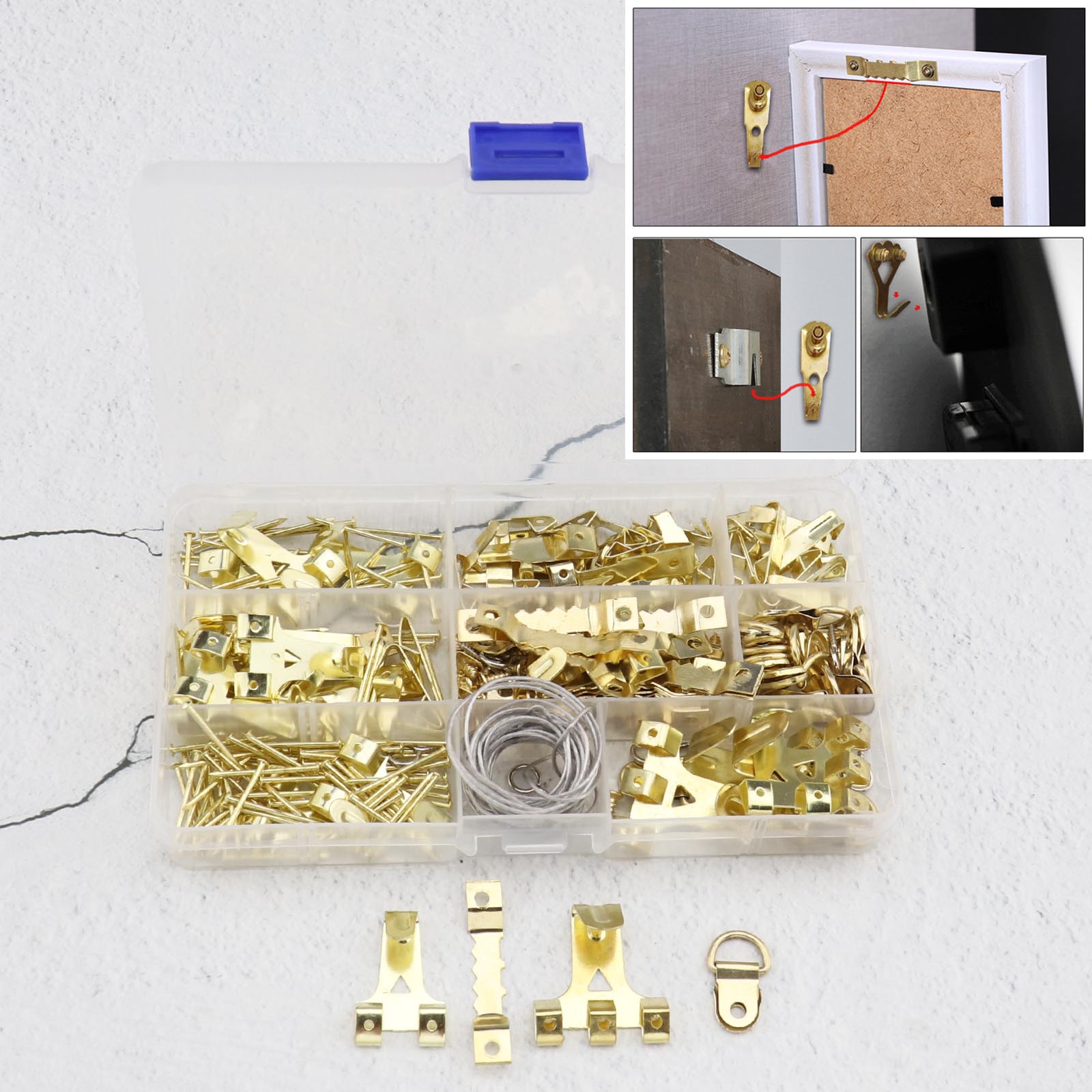 280Pcs Picture Hanging Photo Picture Frame Hooks Wire Kit with Box eBay