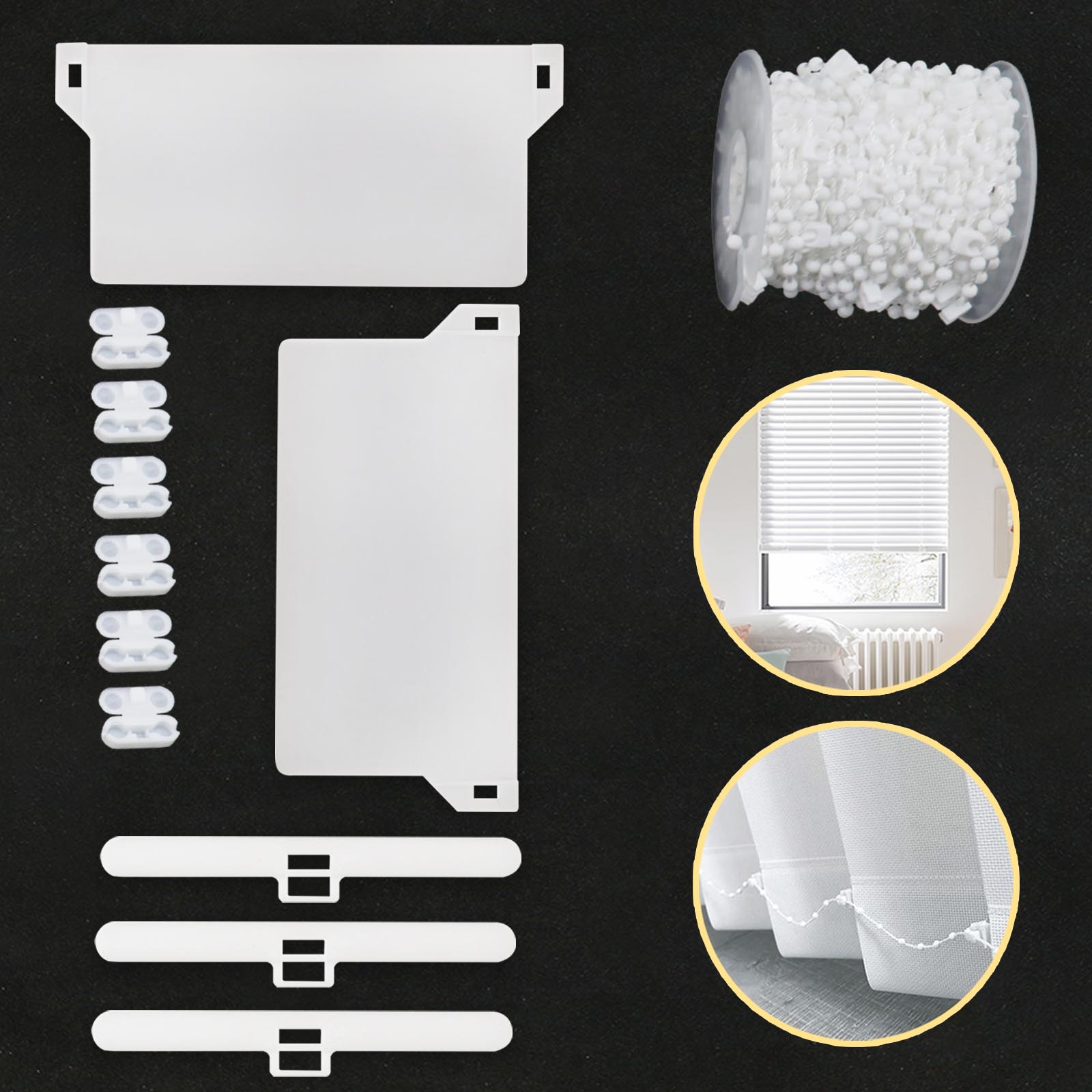 31Pcs Vertical Blind Bottom Weights Accessories Repair Kit DIY