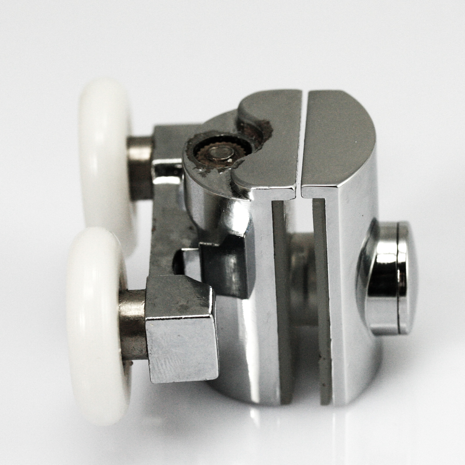 2xAlloy Top Shower Door Twin Wheels Rollers Runners Rail Quadrant