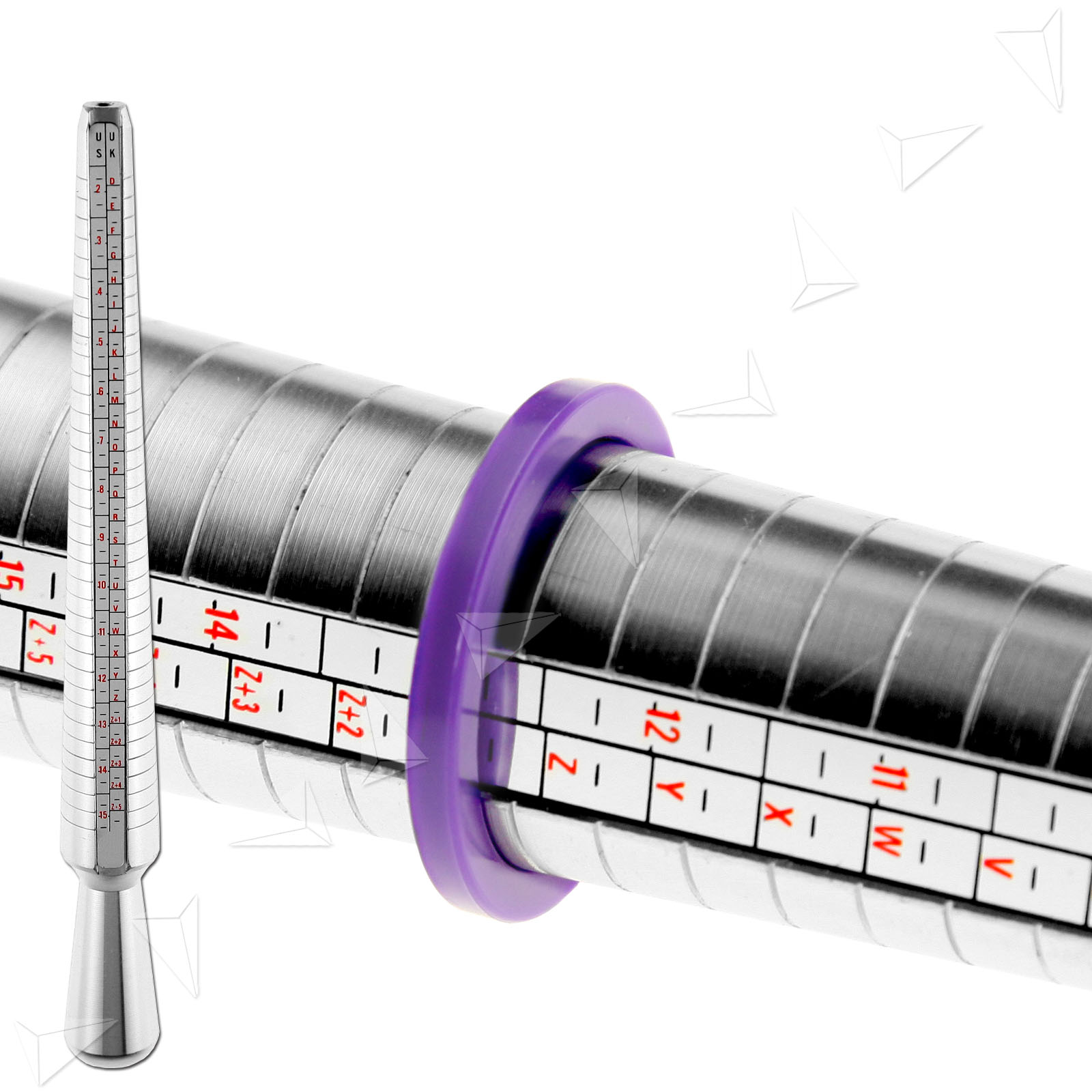 Silver Metal UK Ring Gauge Mandrel Sizer Measure Jewelry Stick Finger Tools eBay