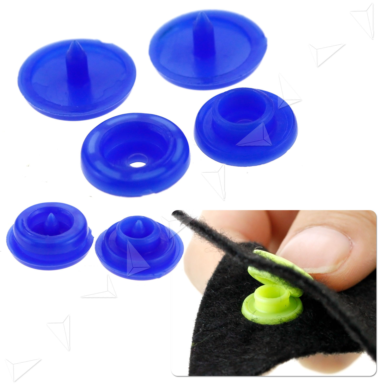 Fasten Button Snap Plier Tool with 300 Plastic Snap Pop Fastener