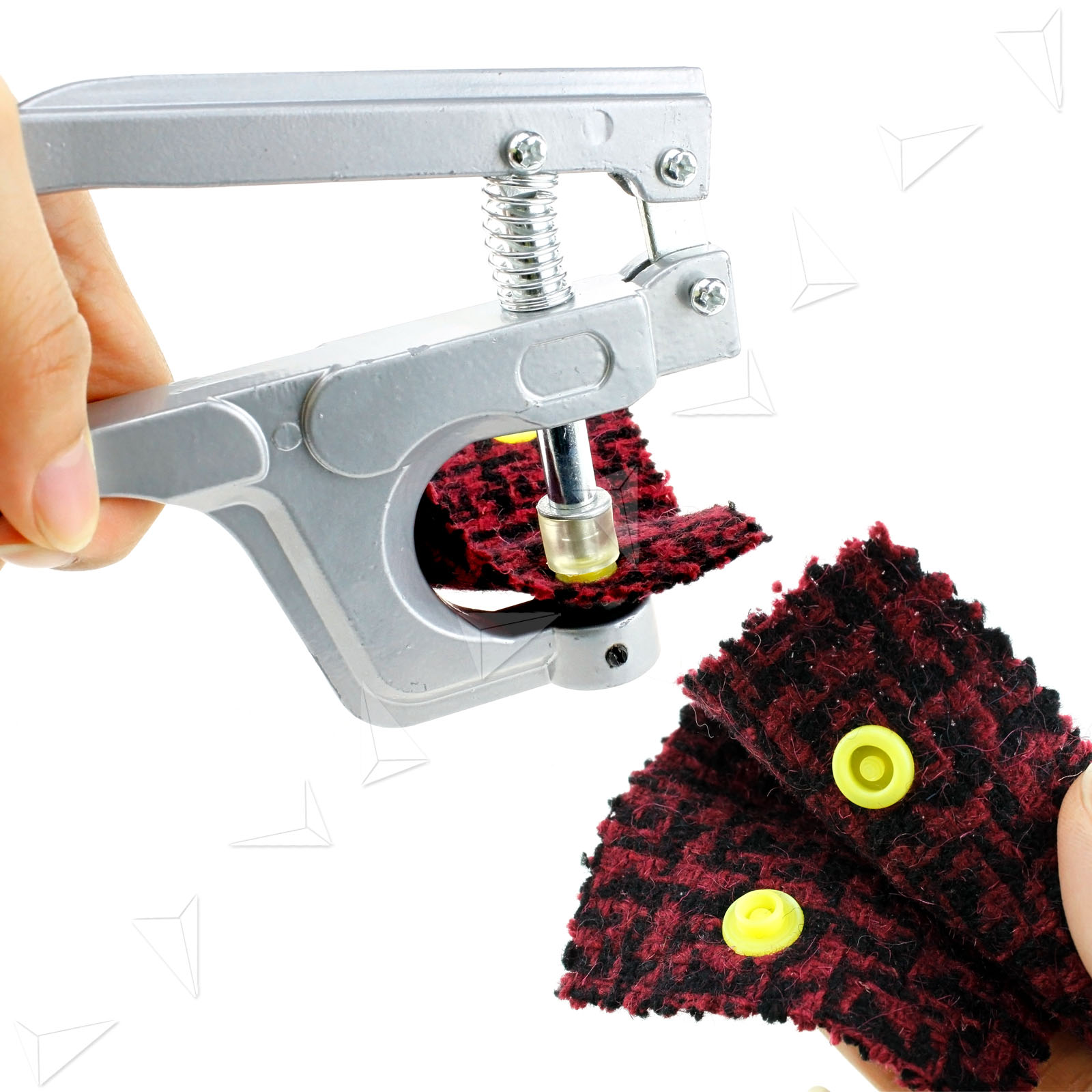 Fasten Button Snap Plier Tool with 300 Plastic Snap Pop Fastener