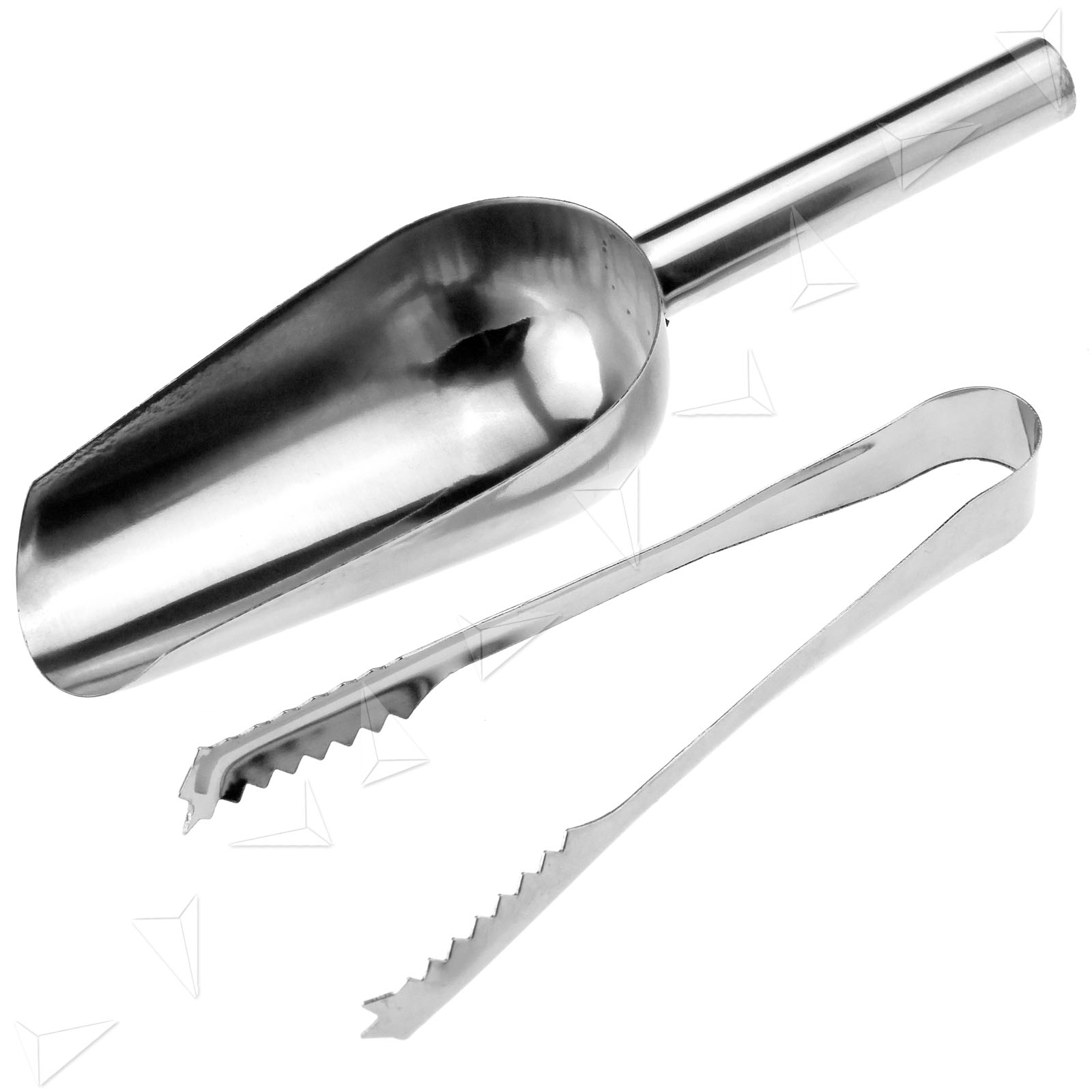 Stainless Steel All Purpose Kitchen Food Salad Ice Serving Tongs + Scoop Set eBay