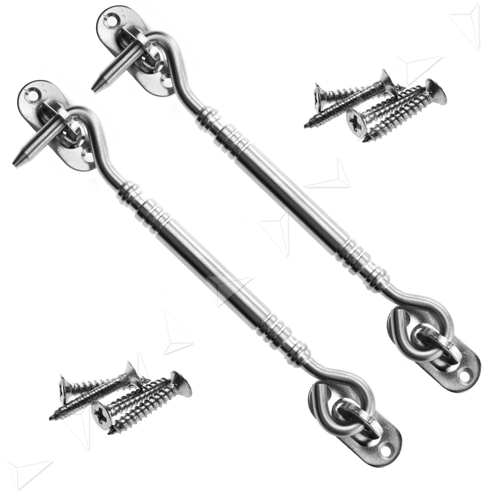 ALTcompluser 2 Pack Cabin Hook Eye Door Latch, Stainless Steel 4 Inch