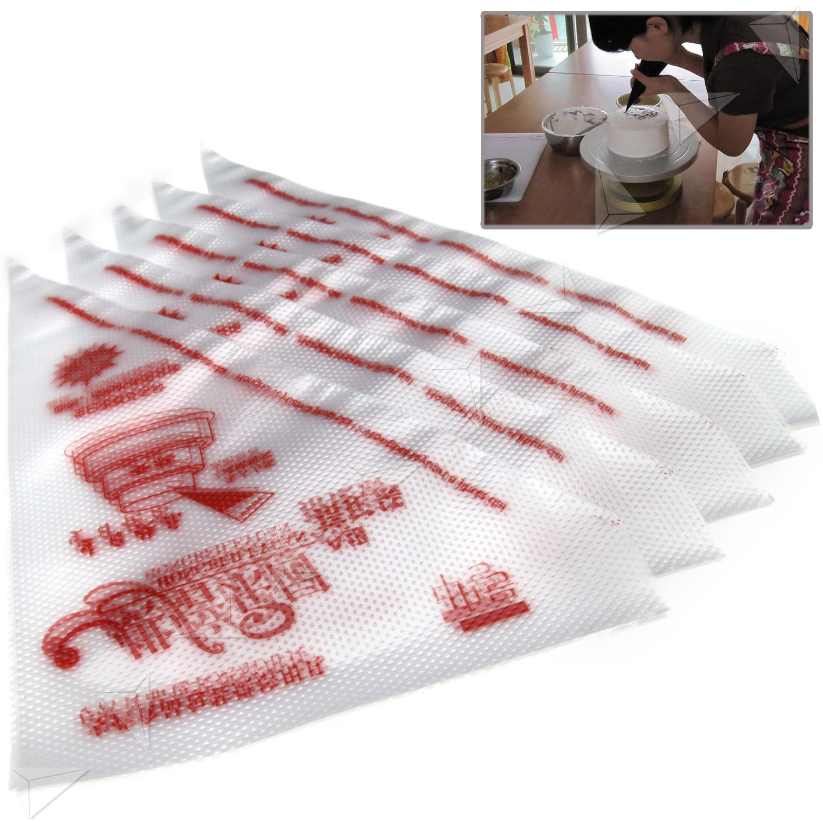 New 100pcs Icing Bags Disposable Cake Pastry Decorating Bags