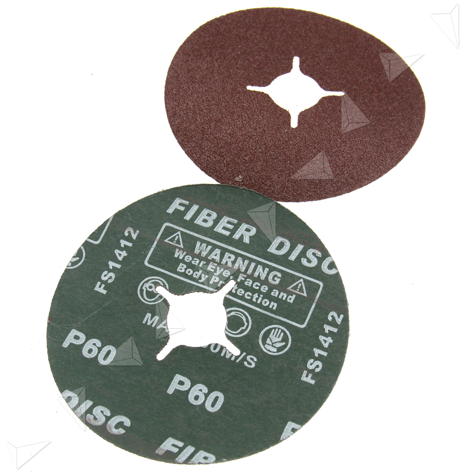 Rubber Backing Pad for Angle Grinder & 30 Fibre Backed Sanding Discs