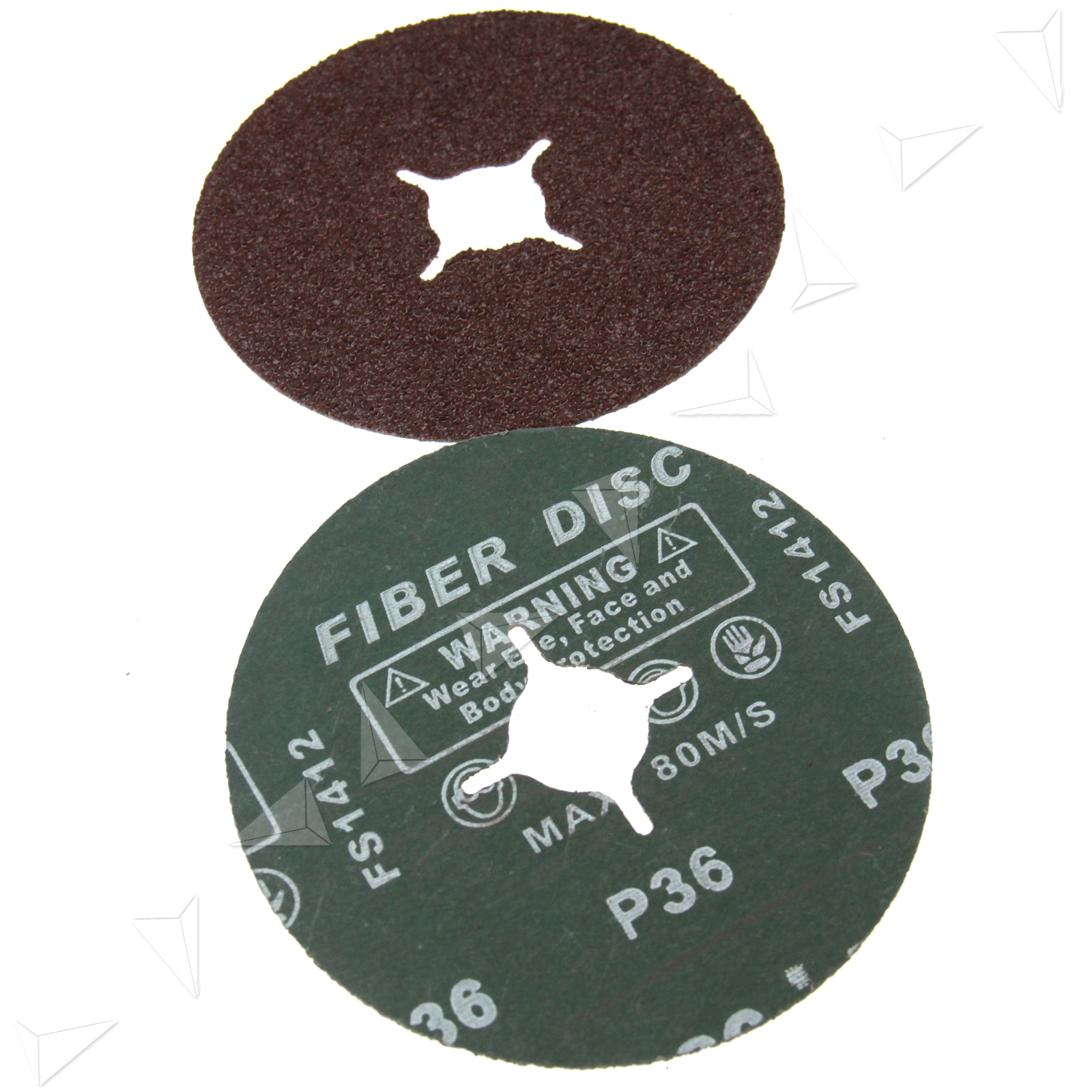 Rubber Backing Pad for Angle Grinder & 30 Fibre Backed Sanding Discs