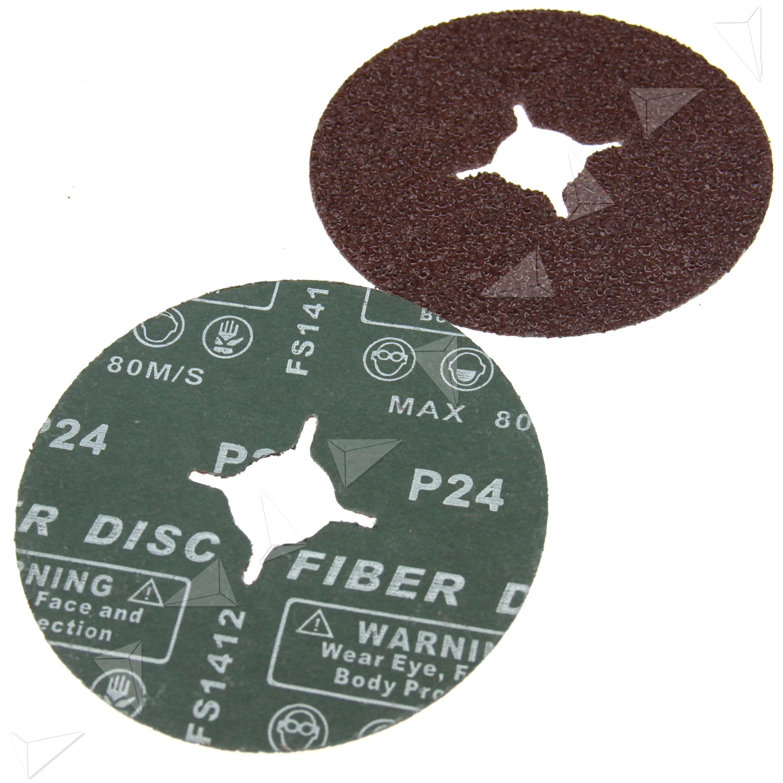 Rubber Backing Pad for Angle Grinder & 30 Fibre Backed Sanding Discs