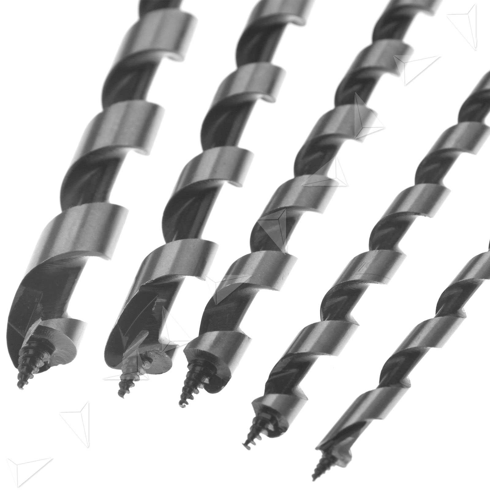 5 x Hex Shanks Wookworking Auger Bit Set 230mm 6 8 10 12 14mm Wood