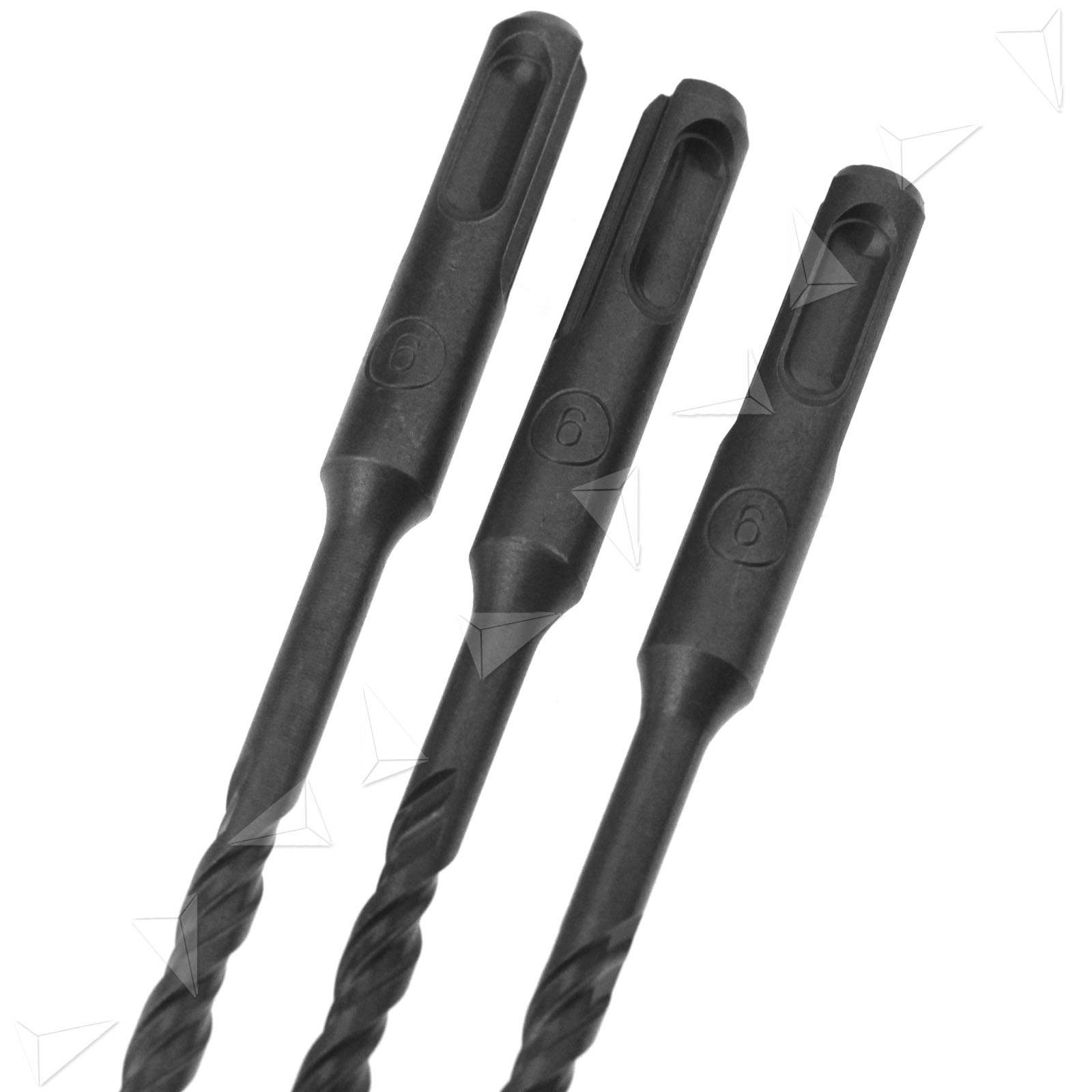 3 x SDS Plus 6mm x 210mm Masonry Drill Bit Tungsten Carbide For Bric