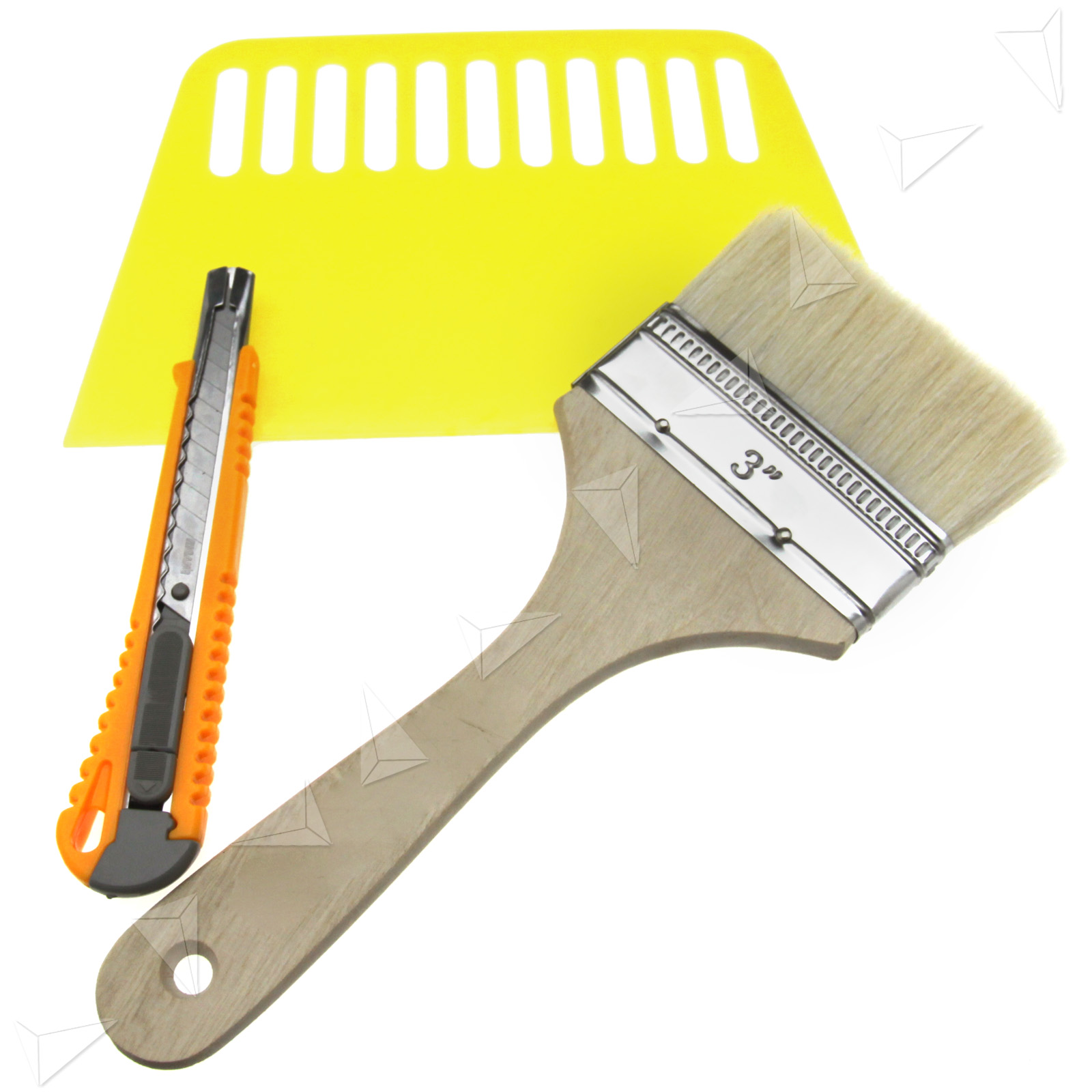 4pcs Wallpaper Hanging Tool Kit Seam Roller Smoother Paperhanging Brush