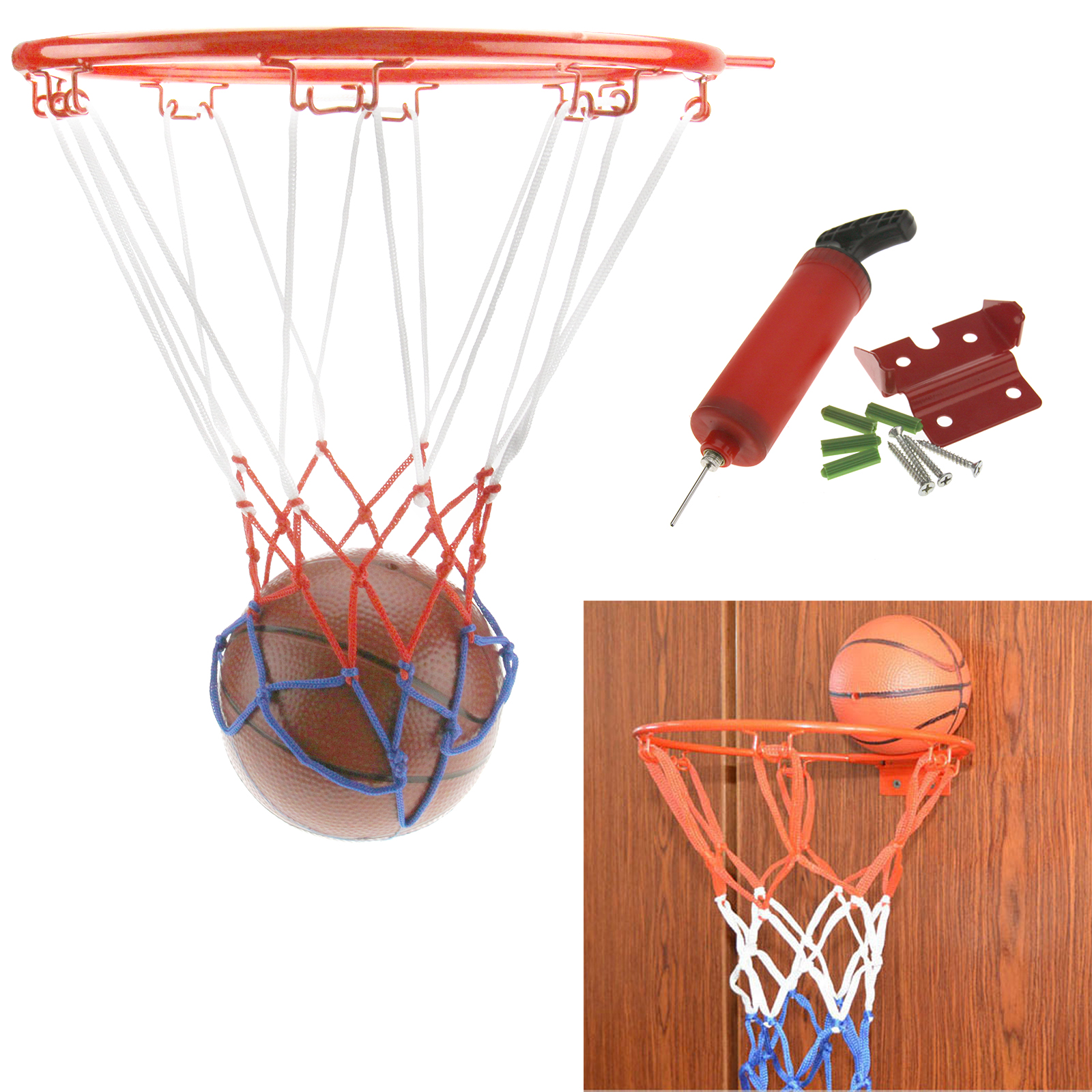 32cm Junior Kids Wall Mounting Bracket Basketball Ring Hoop Net 32cm Junior Kids Wall Mounting Bracket Basketball Ring Hoop Net Handpump Ball