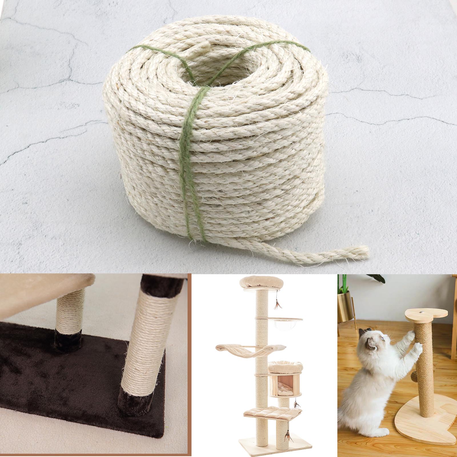 Natürlich Sisal Seil Sisalseil für Kratzbaum Mehrzweckseil Sisal Austauschbar eBay